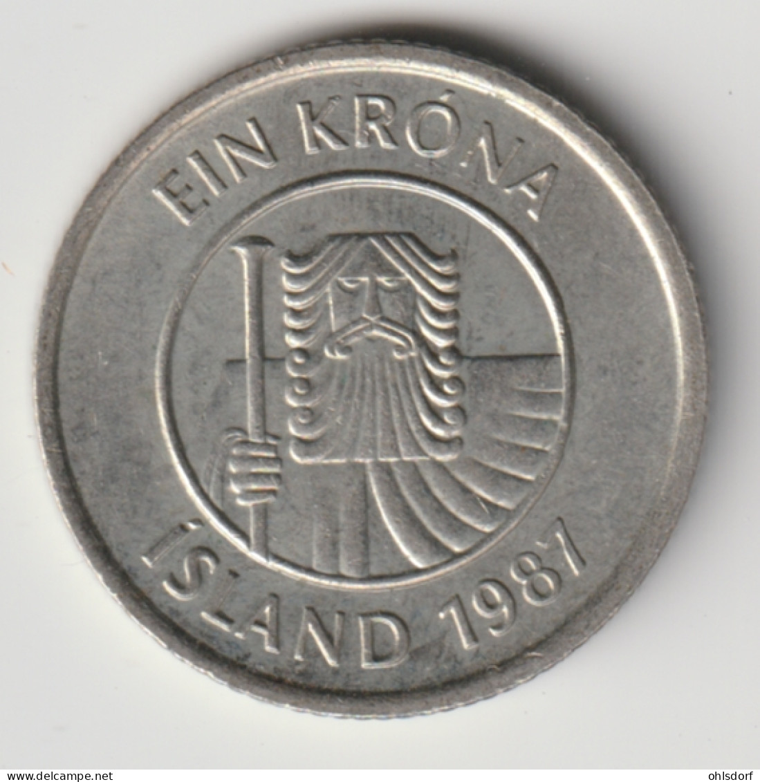 ICELAND 1987: 1 Krona, KM 27 - Iceland