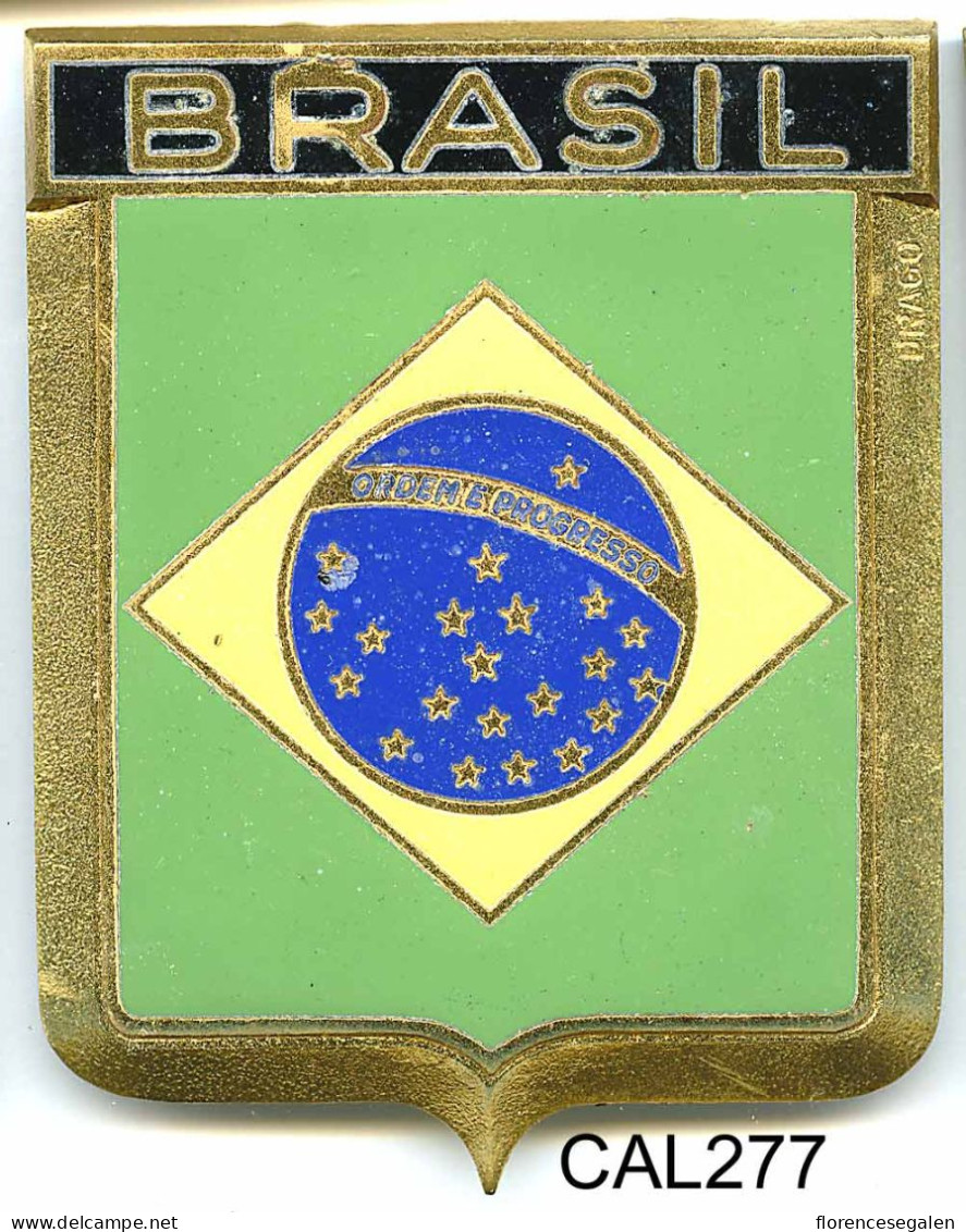 CAL277 - PLAQUE CALANDRE AUTO - BRAZIL - Enameled Signs (after1960)