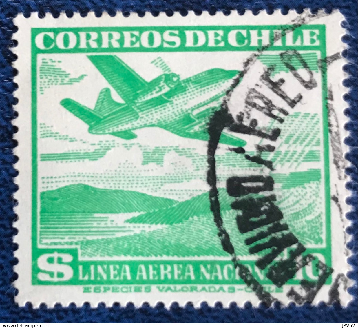 Chile - Chili - C14/19 - 1953 - (°)used - Michel 487 - Vliegtuig Boven Bergen - Chili