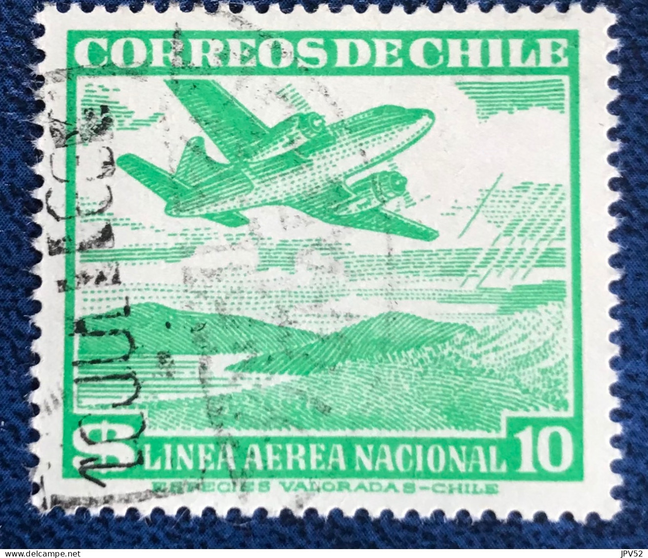 Chile - Chili - C14/19 - 1953 - (°)used - Michel 487 - Vliegtuig Boven Bergen - Chili