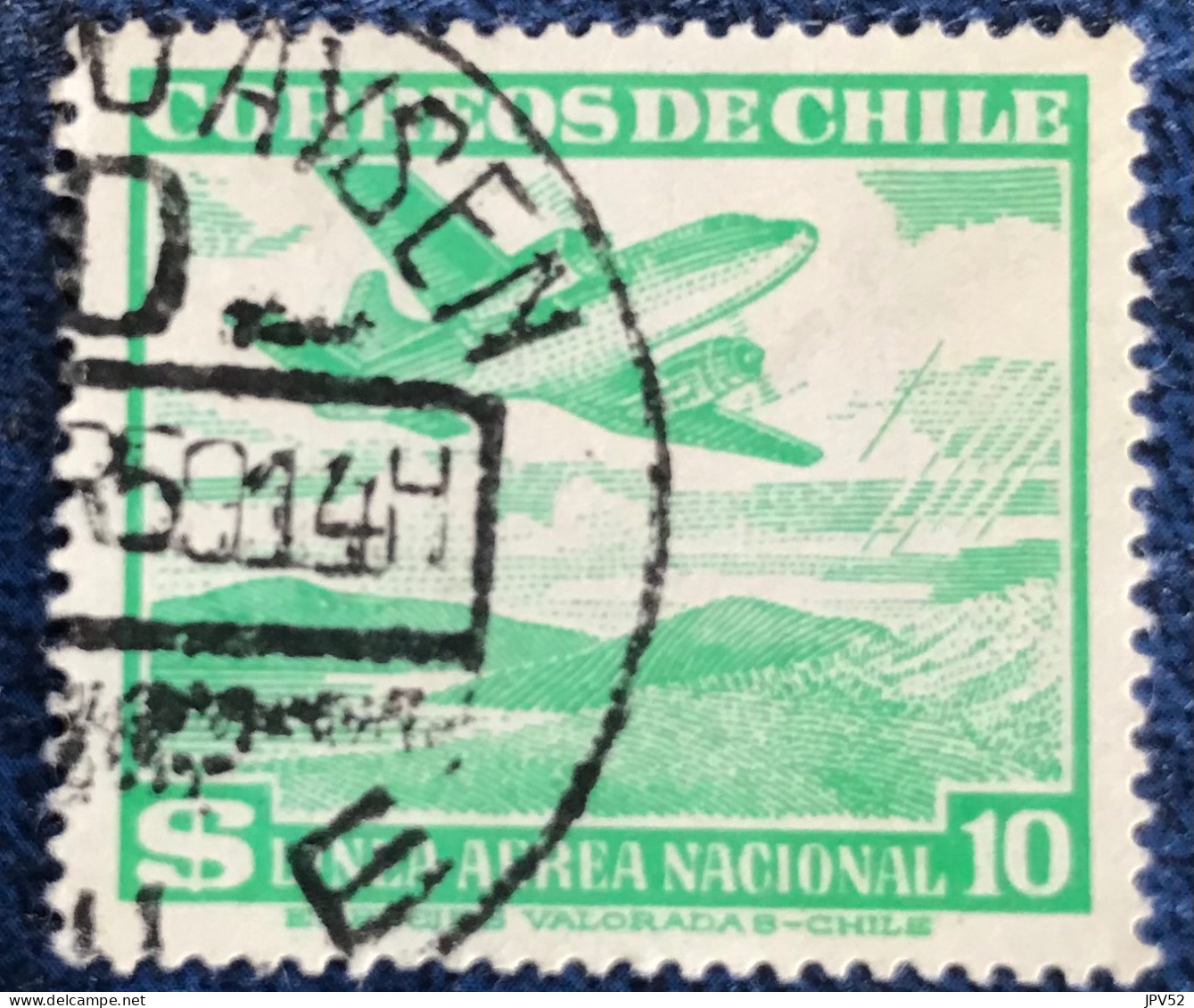 Chile - Chili - C14/19 - 1953 - (°)used - Michel 487 - Vliegtuig Boven Bergen - Chili