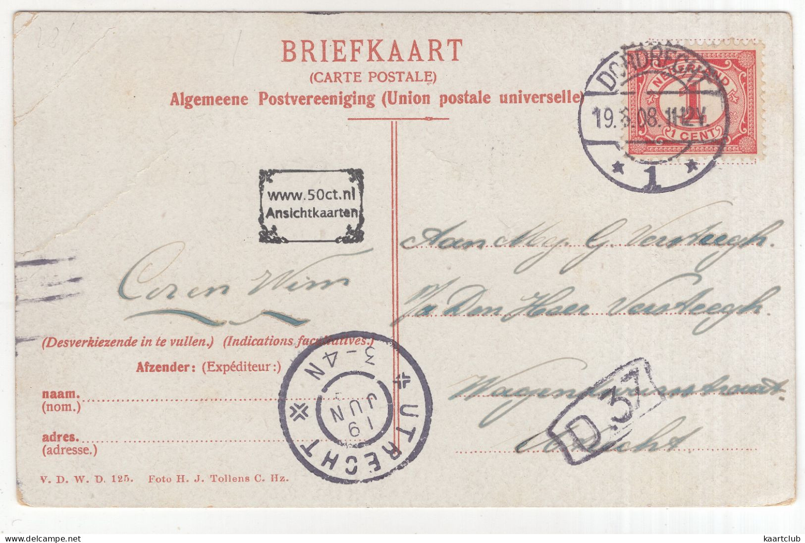Dordrecht: Kalkhaven, Stationsweg, Park Merwesteijn, Groothoofd - (Zuid-Holland, Nederland) - 1908 - Dordrecht