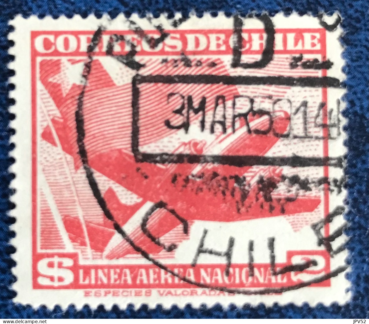 Chile - Chili - C14/20 - 1951 - (°)used - Michel 483 - Vliegtuig & Vlag - Chili