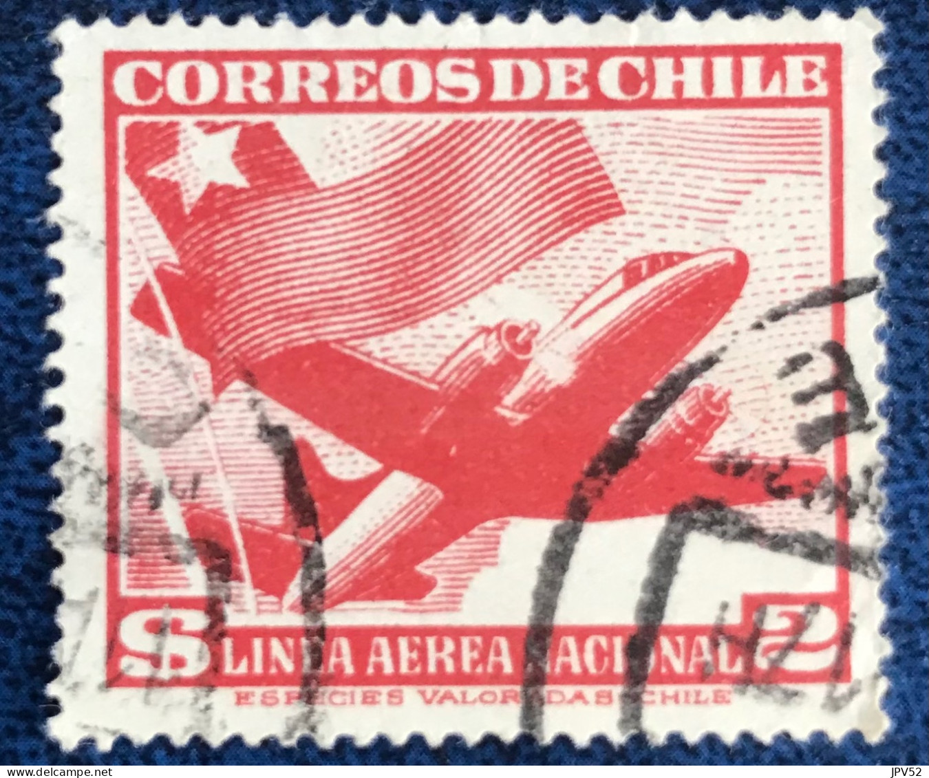 Chile - Chili - C14/20 - 1951 - (°)used - Michel 483 - Vliegtuig & Vlag - Chili