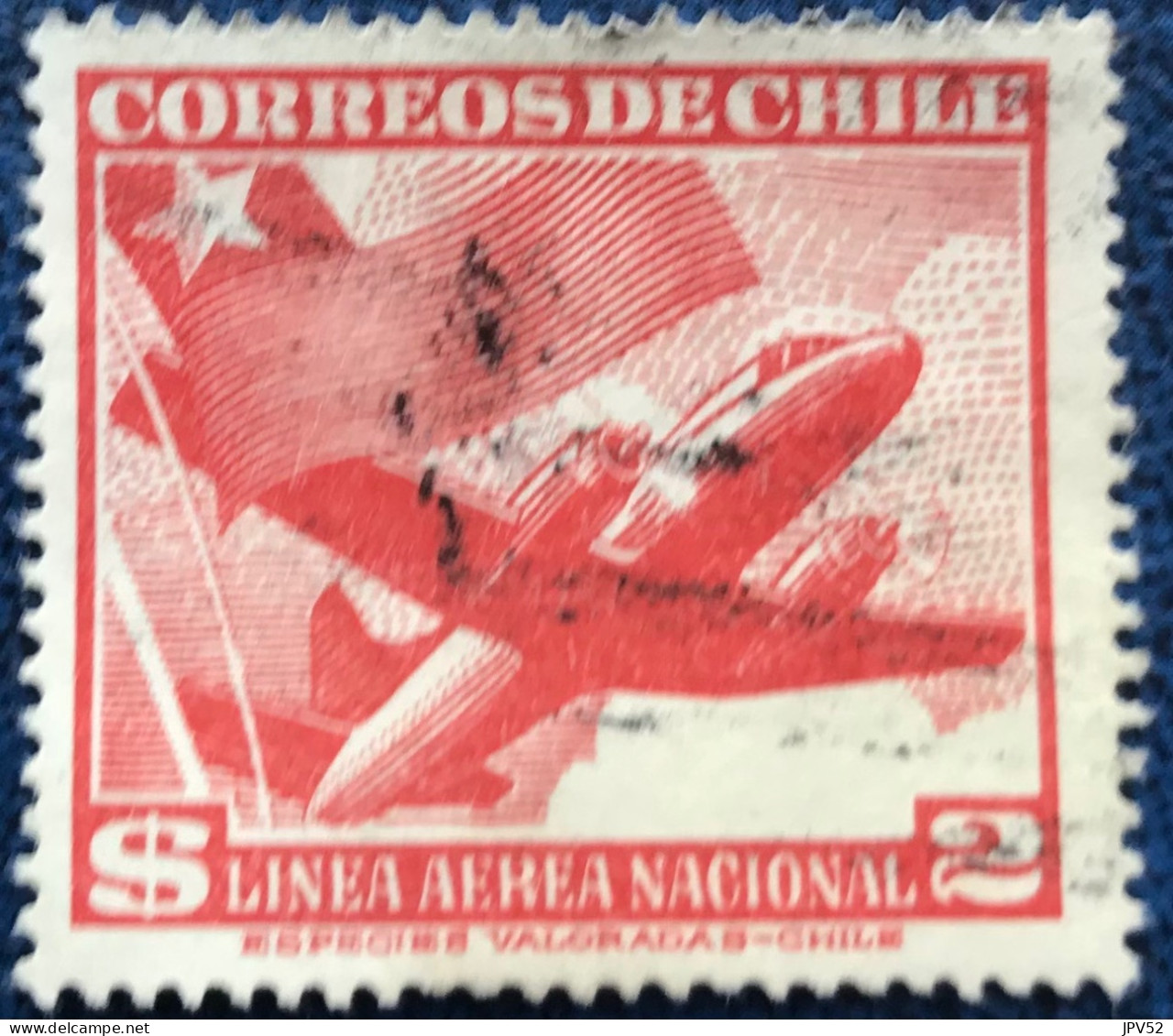 Chile - Chili - C14/20 - 1951 - (°)used - Michel 483 - Vliegtuig & Vlag - Chili