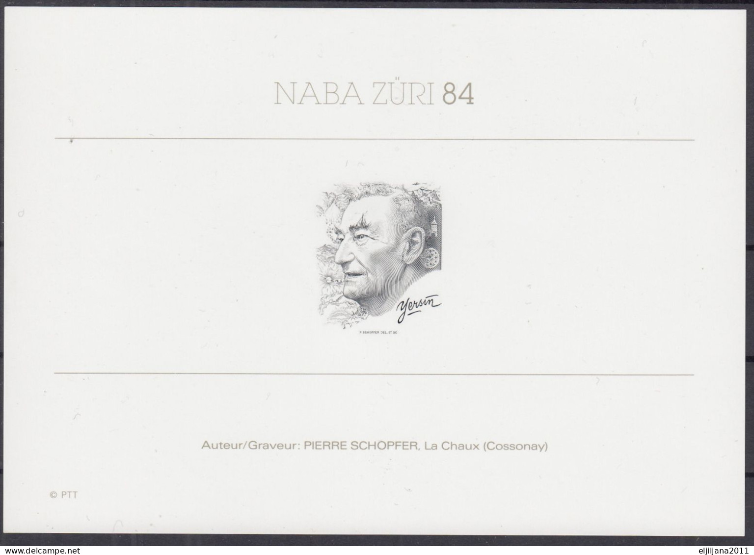 SALE !! 50 % OFF !! ⁕ Switzerland 1984 ⁕ NABA ZURI 84 Proofs on coated paper, Vignette ⁕ 3v MNH booklet ⁕