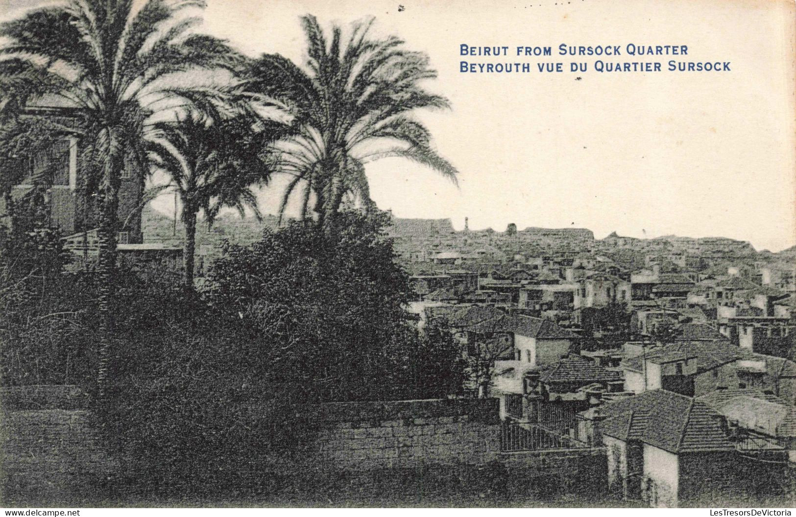 LIBAN - Beyrouth Vue Du Quartier Sursock - Carte Postale Ancienne - Líbano