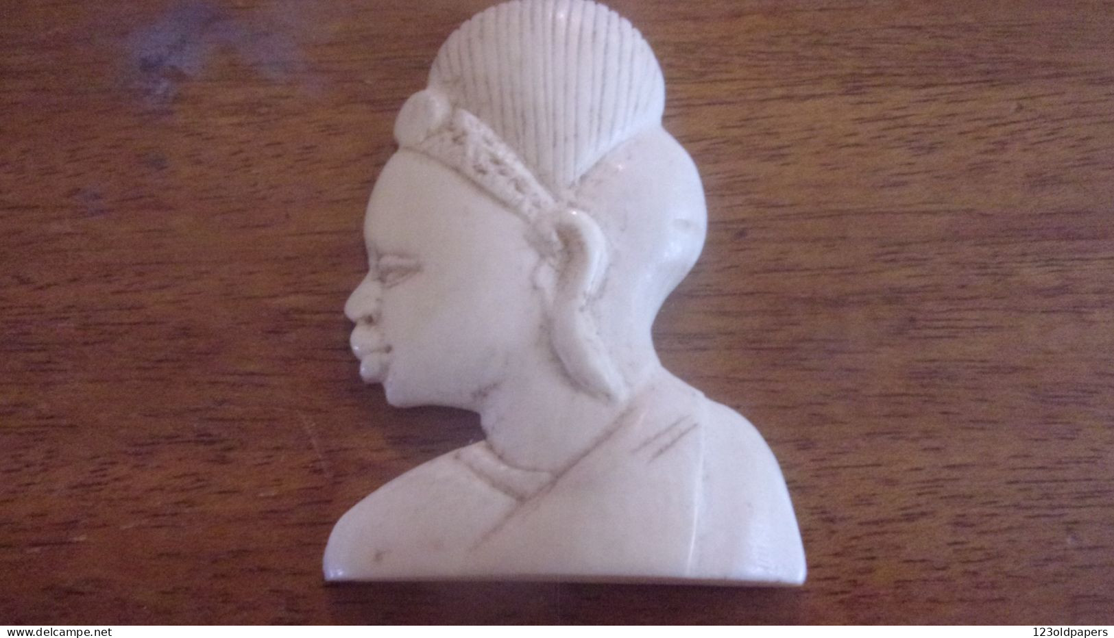 ️  ANCIEN IVOIRE AFRICAIN BUSTE FEMME AFRICAINE COIFFURE - Sonstige & Ohne Zuordnung