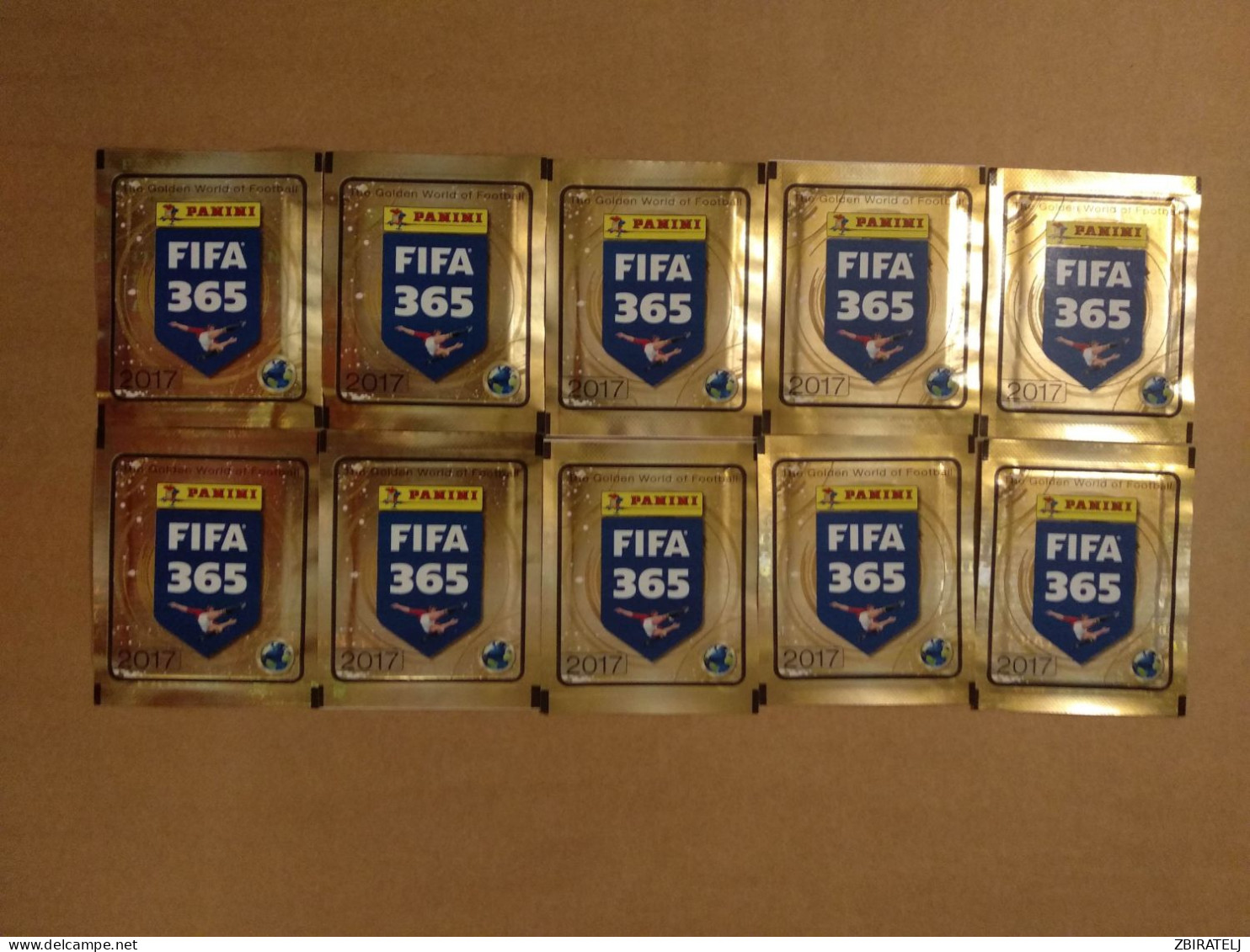 10 X PANINI FIFA 365 2017 - PACKS (50 Stickers) Tüte Bustina Pochette Packet Pack - Englische Ausgabe