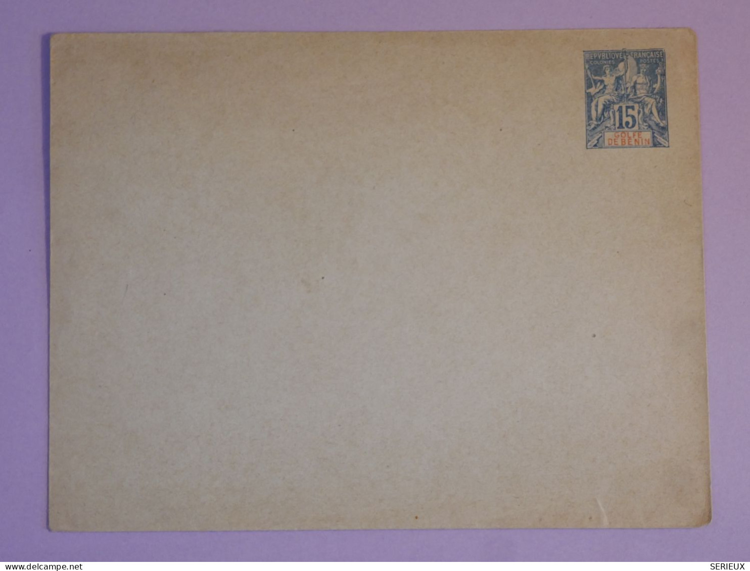 DB11 GOLFE BENIN  BELLE  LETTRE ENTIER RR  ENV. 1920 NON VOYAGEE++ - Lettres & Documents