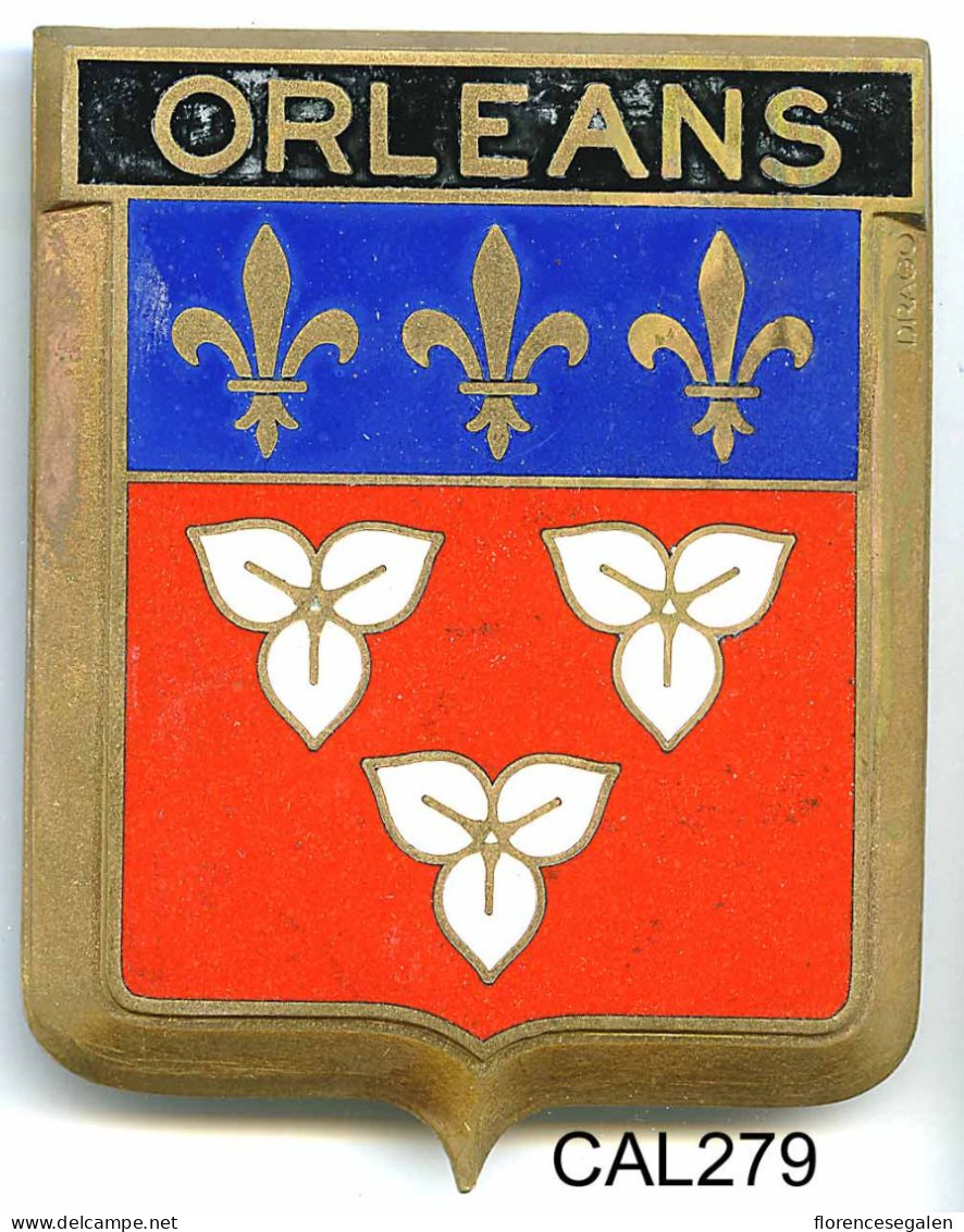 CAL279 - PLAQUE CALANDRE AUTO - ORLEANS - Enameled Signs (after1960)