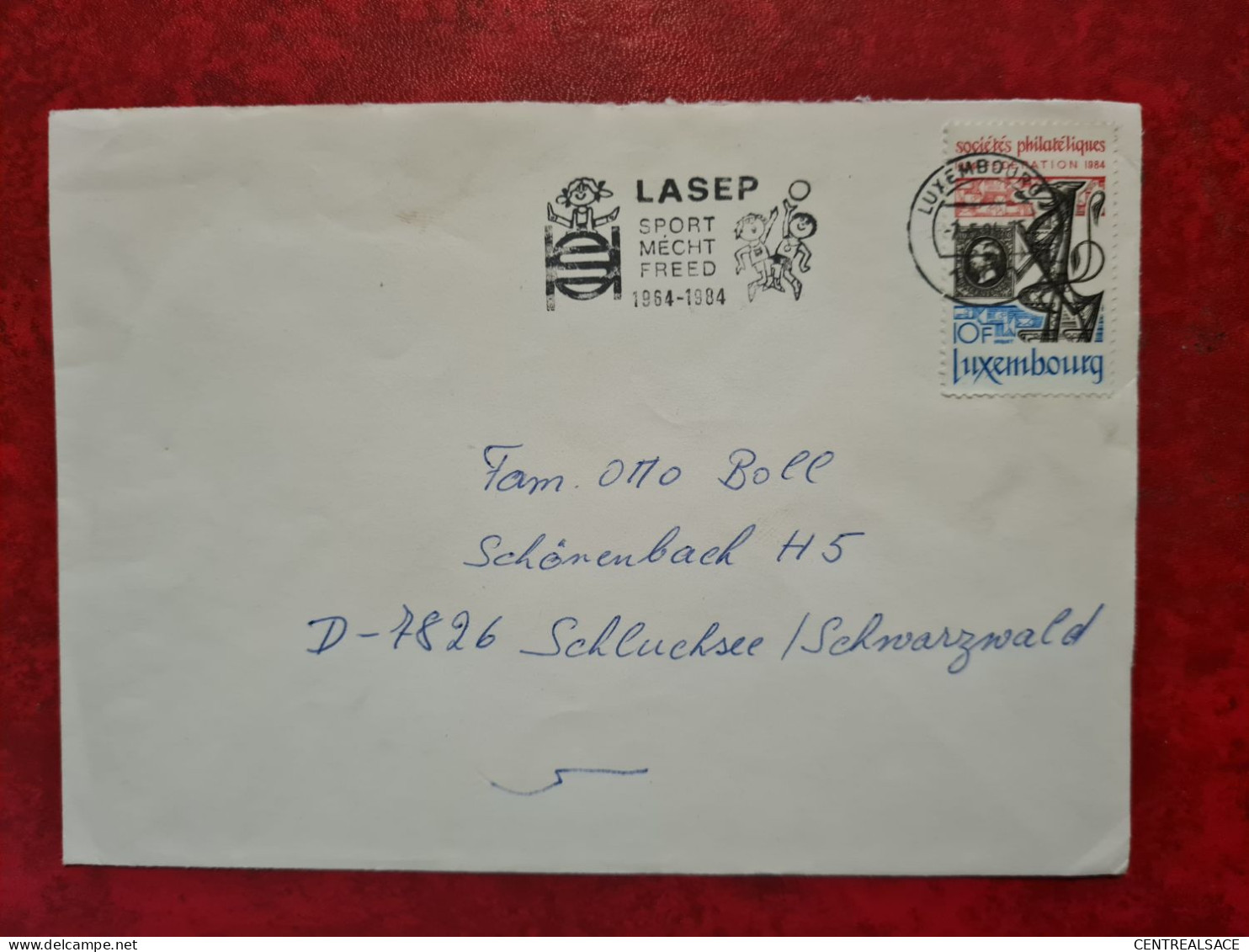 LETTRE LUXEMBOURG VILLE CACHET LASEP SPORT MECHT FREED 1984 - Covers & Documents