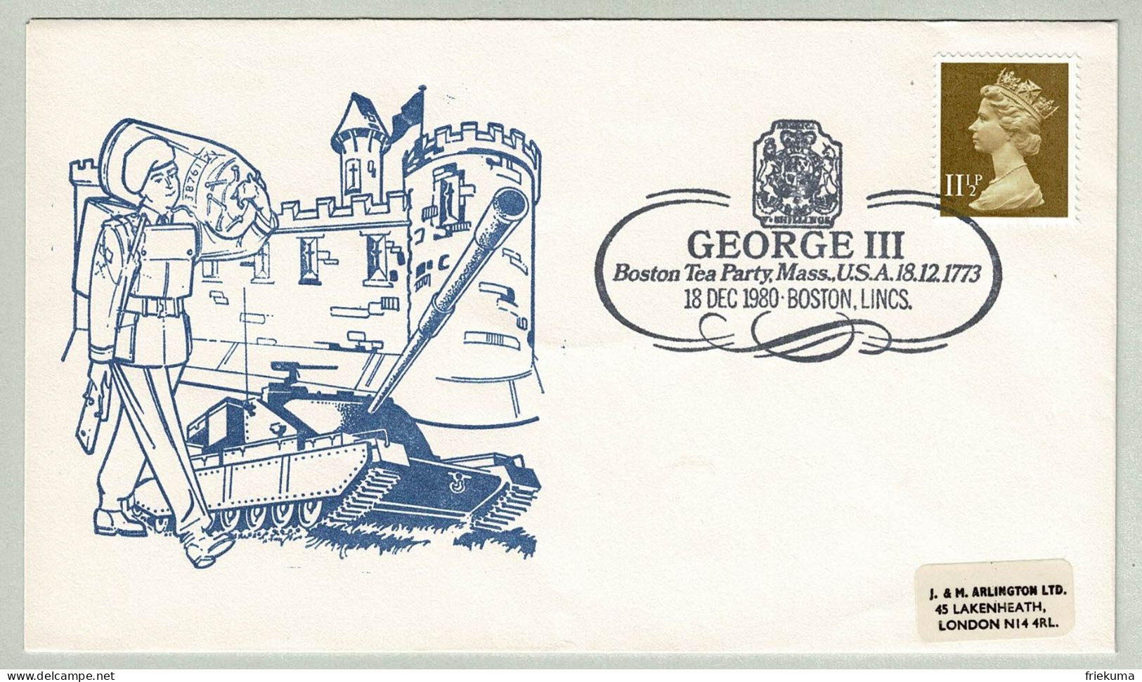 Grossbritannien / United Kingdom 1980, Brief Boston Tea Party - London, George III. - Autres & Non Classés