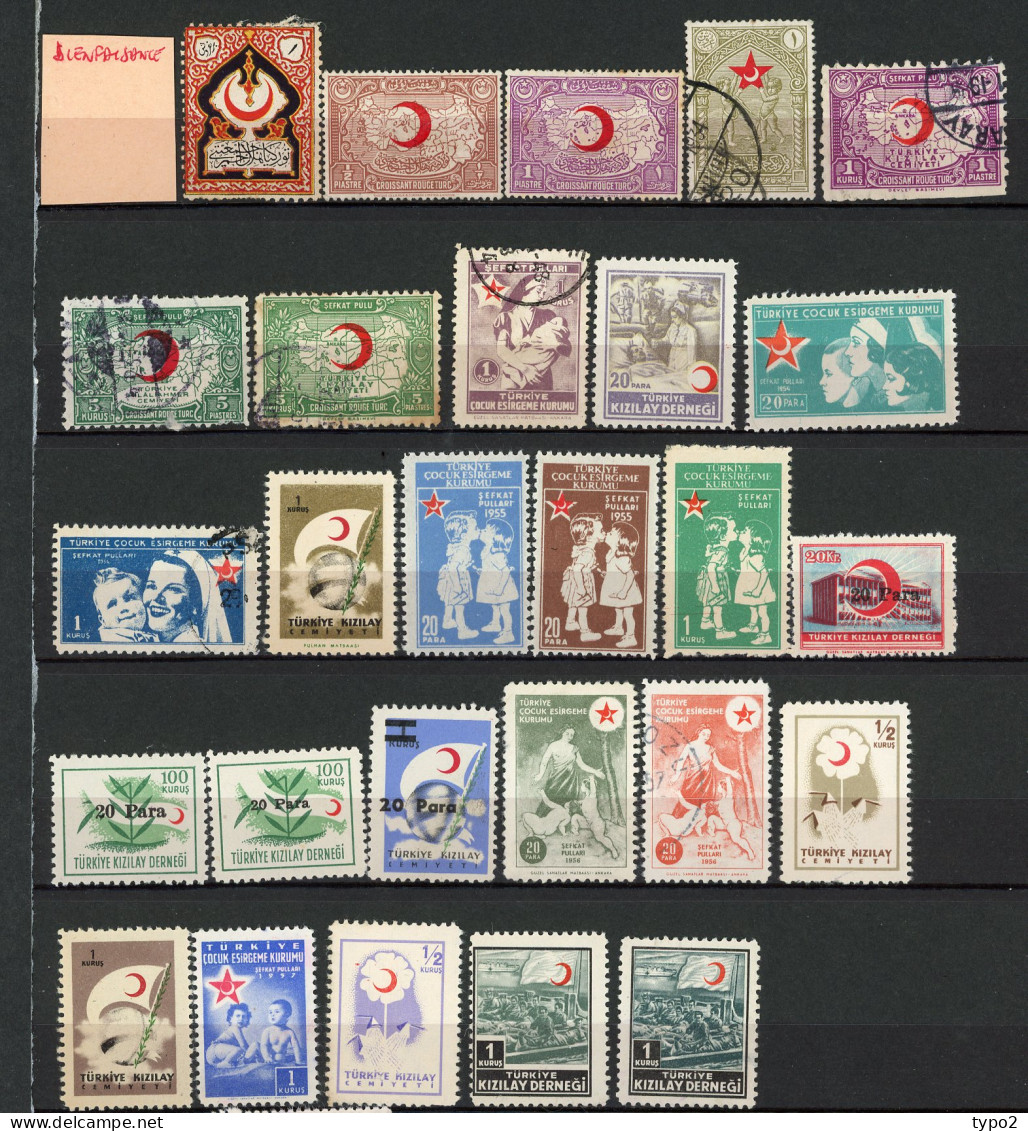 TURQ. -Bienfaisance Yv. N° Petite Collectio,**/*/ (o) 28 Timbres Différents Cote   BE   - Charity Stamps