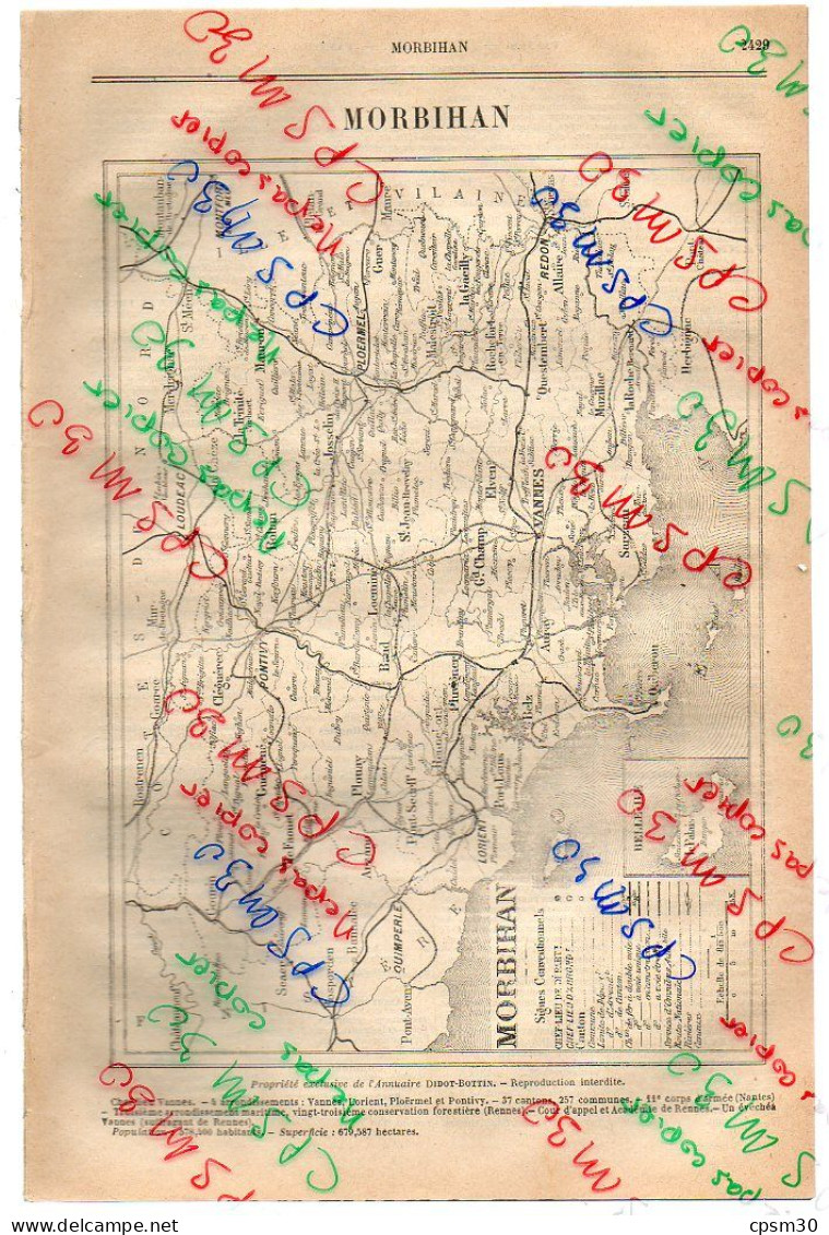 ANNUAIRE - 56 - Département Morbihan - Année 1918 - édition Didot-Bottin - 26 Pages - Telefoonboeken