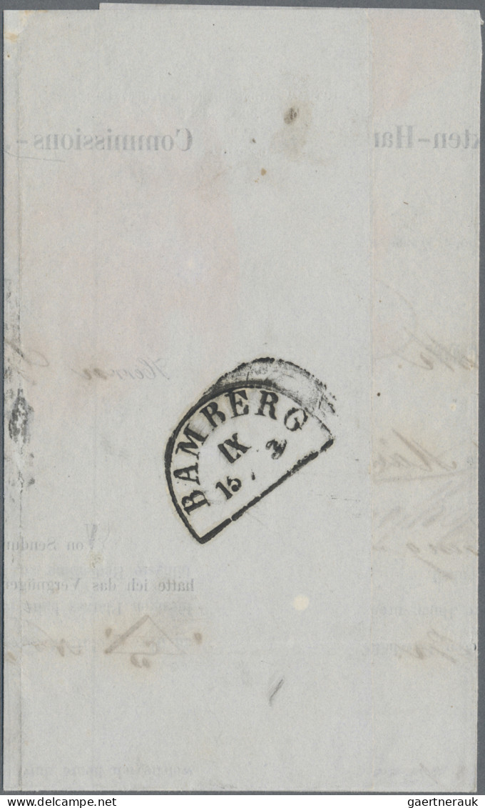 Bayern - Marken Und Briefe: 1849, 1 Kreuzer Schwarz, Platte 2, übergehend Entwer - Otros & Sin Clasificación