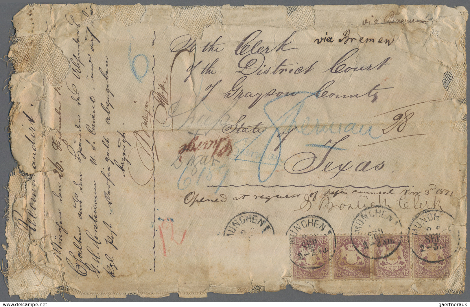 Bayern - Marken Und Briefe: 1870, 12 Kreuzer Mit Wasserzeichen Enge Rauten Als W - Other & Unclassified