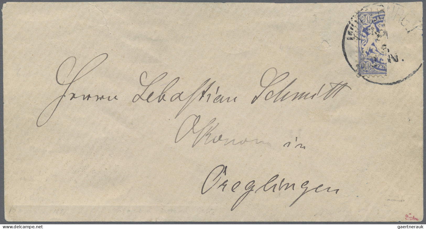Bayern - Marken Und Briefe: 1881, 20 Pfg. Ultramarin, Wasserzeichen "senkrechte - Other & Unclassified