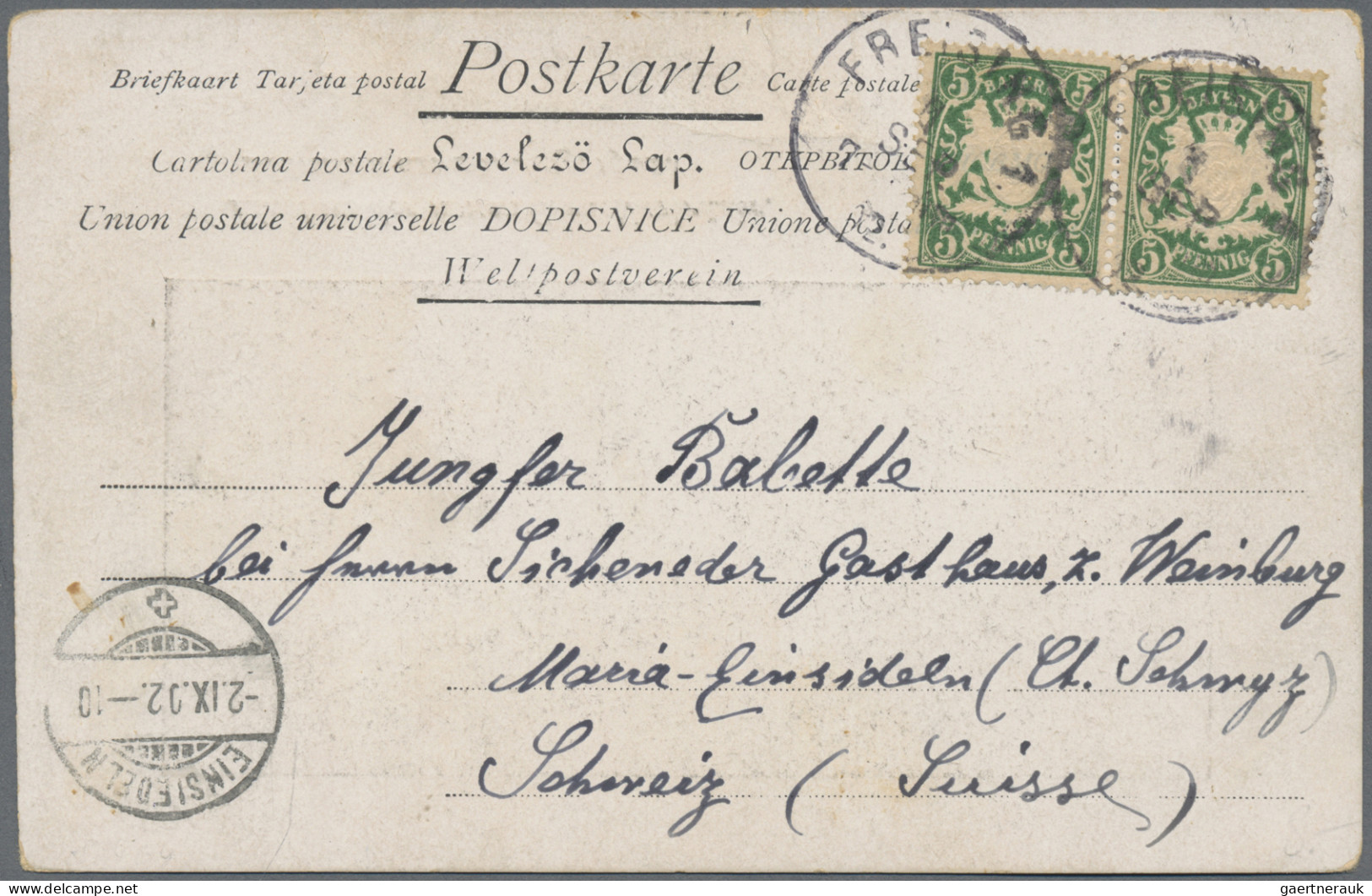 Bayern - Marken Und Briefe: 1890, 5 Pf Grün, Wasserzeichen Senkrechte Wellen (WZ - Sonstige & Ohne Zuordnung