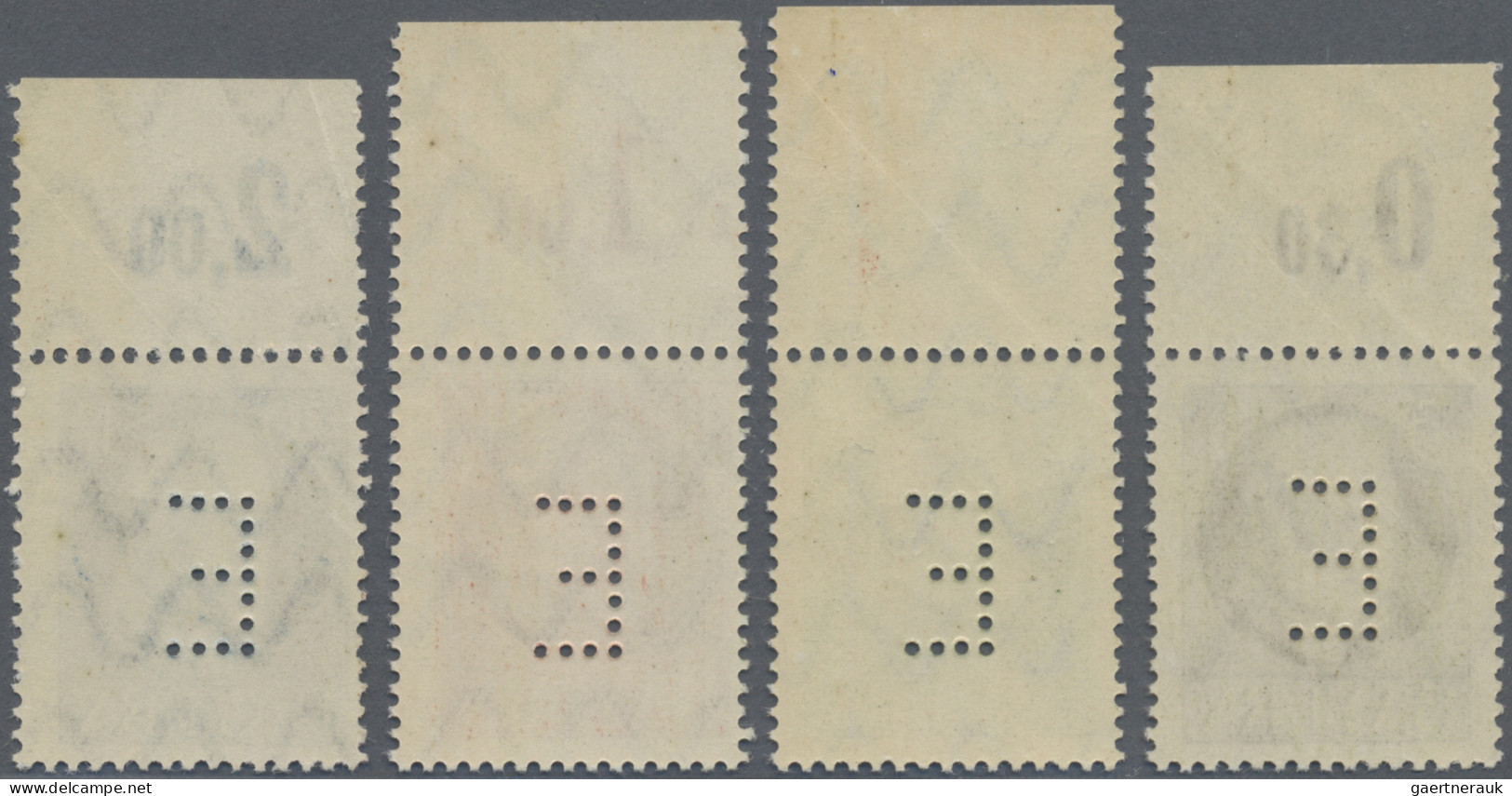 Bayern - Dienstmarken: 1914/15, 3-20 Pf Ludwig III Im Friedensdruck Mit Eingeloc - Other & Unclassified