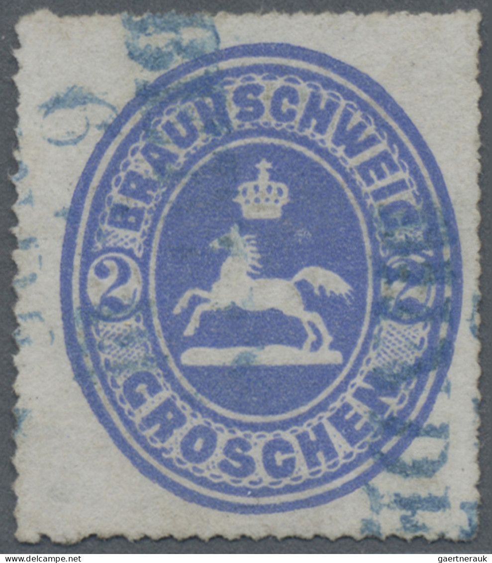 Braunschweig - Marken Und Briefe: 1865, 2 Gr Wappen, Allseits Sauber Bogenförmig - Braunschweig