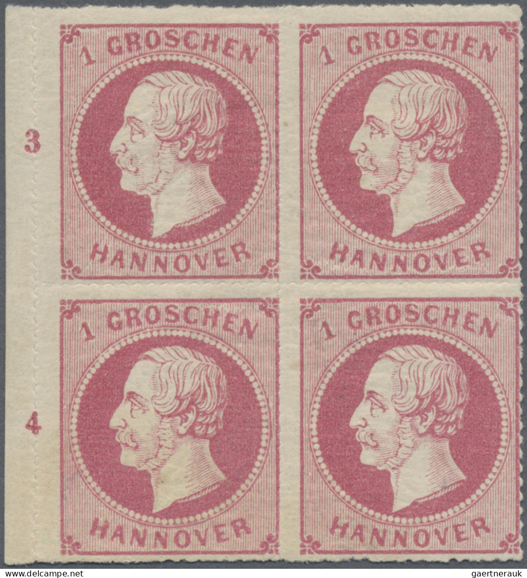 Hannover - Marken Und Briefe: 1864, 1 Gr Lebhaftrotkarmin, Durchstochen Und Mit - Hannover