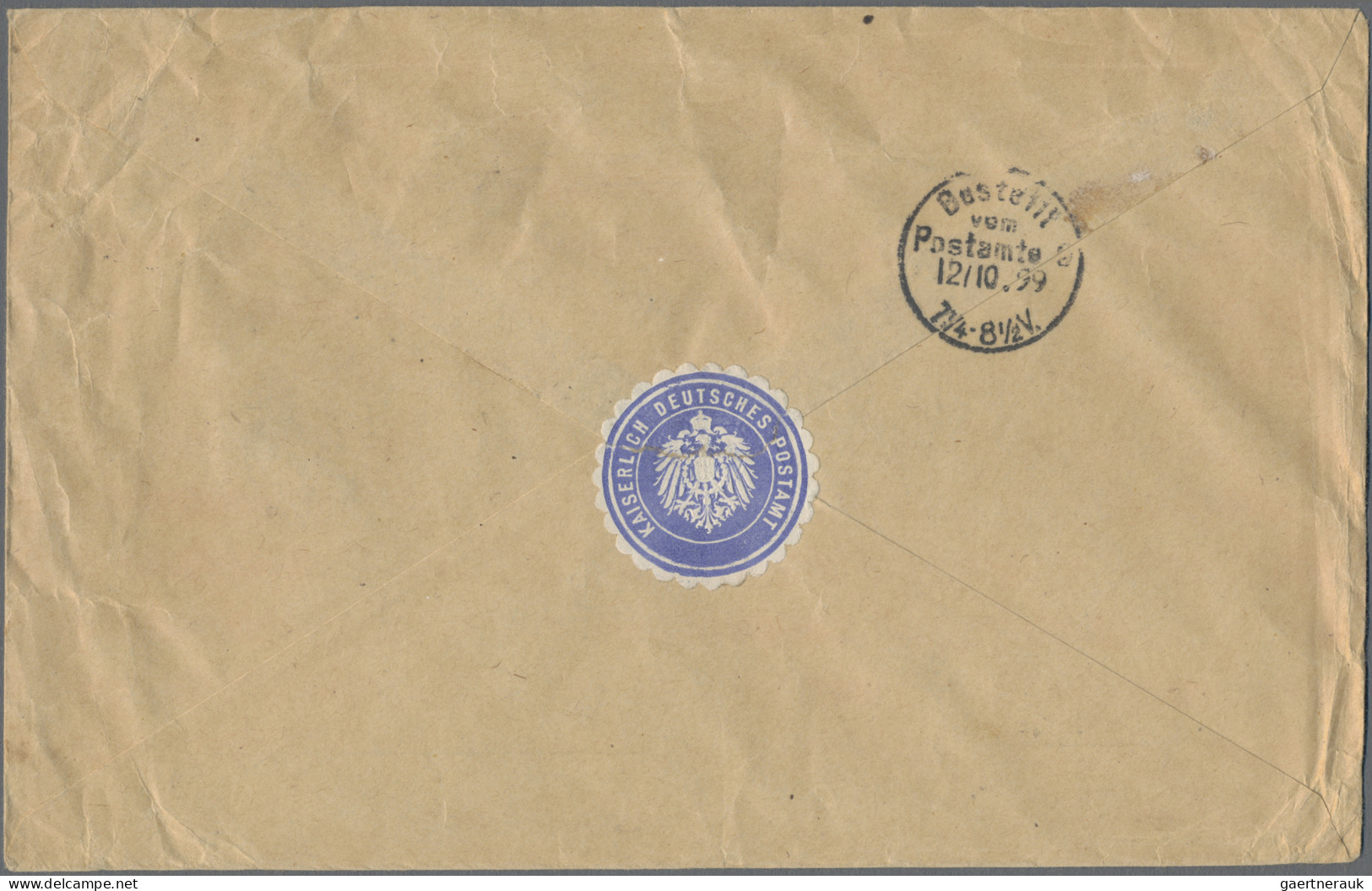 Helgoland - Marken Und Briefe: 1899 Einkreisstempel "HELGOLAND 10 10 99 4-5N" Au - Heligoland