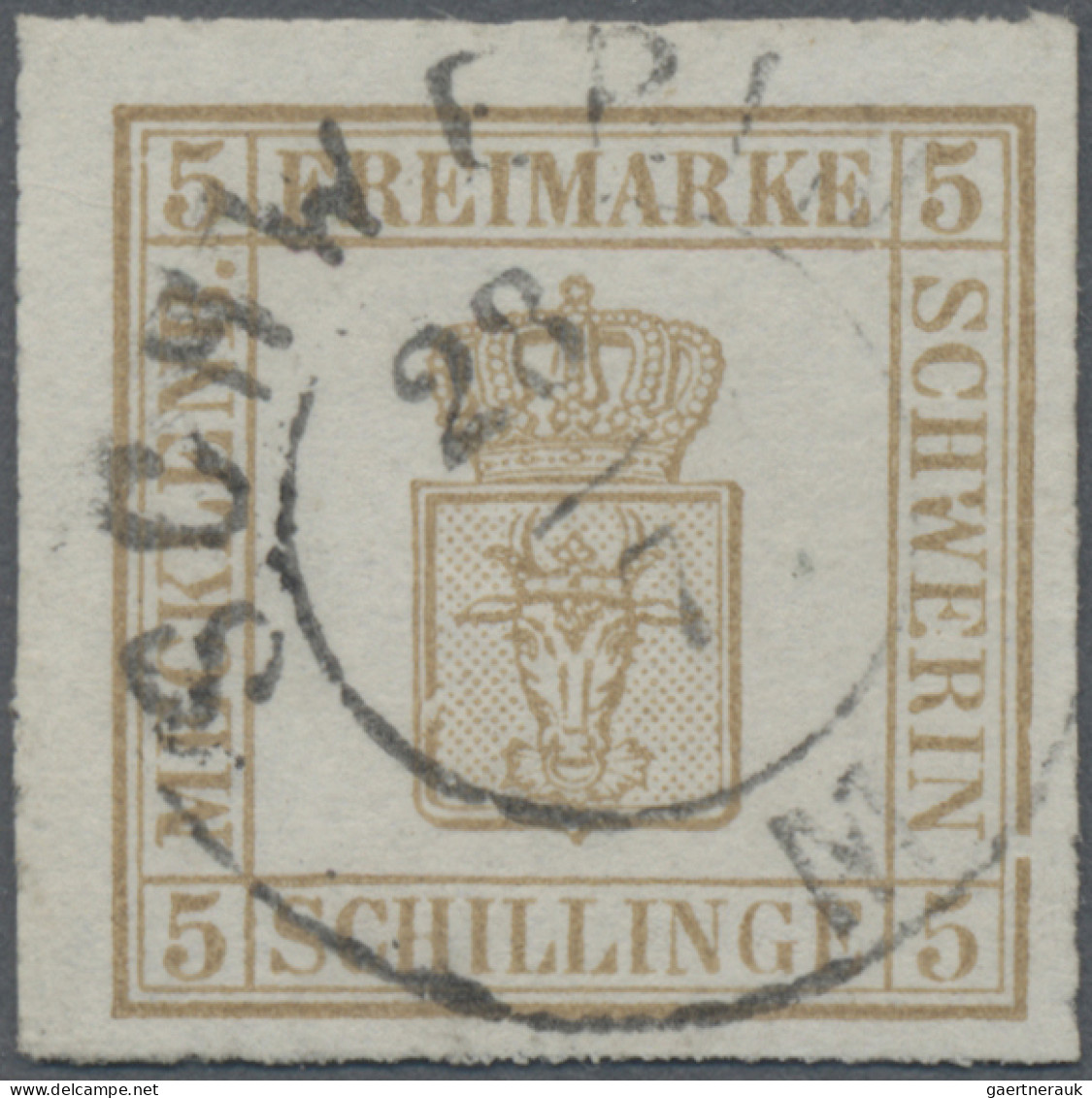 Mecklenburg-Schwerin - Marken Und Briefe: 1864, 5 S Orangebraun, Allseits Vollra - Mecklenbourg-Schwerin