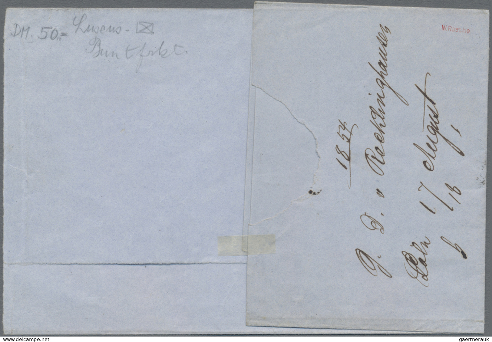 Preußen - Marken Und Briefe: 1850, 1 Sgr, Zwei Exemplare Zu 2 Sgr Sowie 3 Sgr Al - Autres & Non Classés