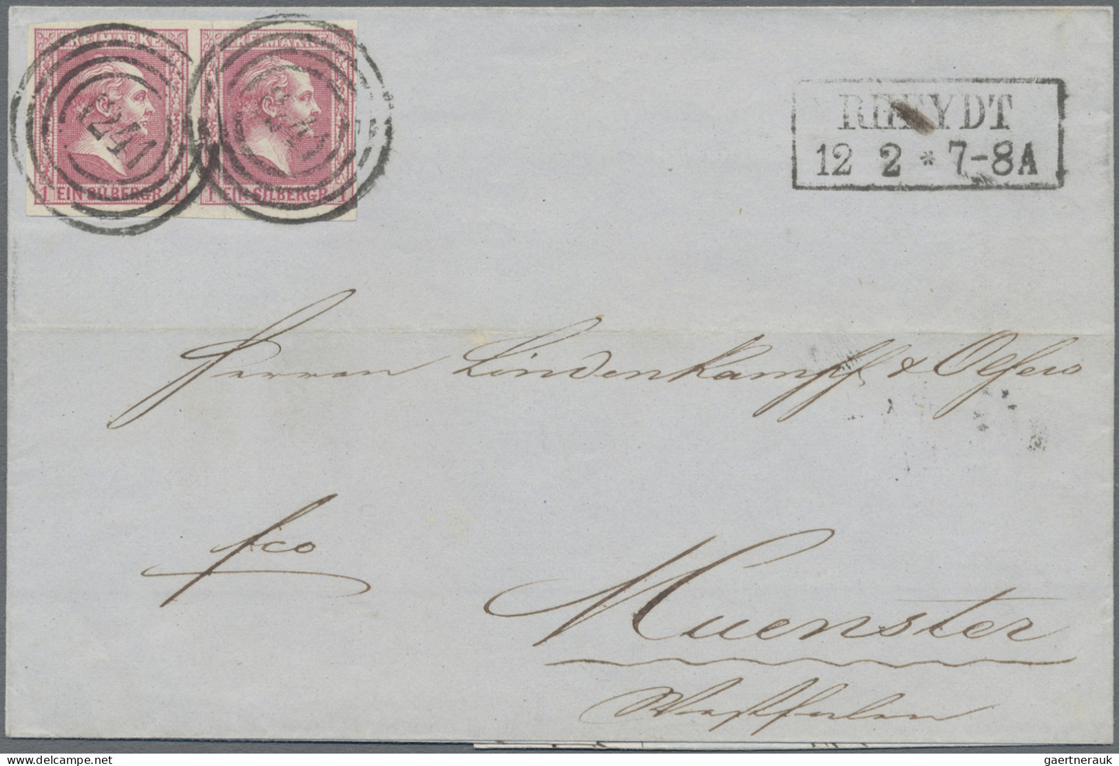 Preußen - Marken Und Briefe: 1858, 1 Sgr Lebhaftrötlichkarmin, Waagerechtes Dopp - Other & Unclassified
