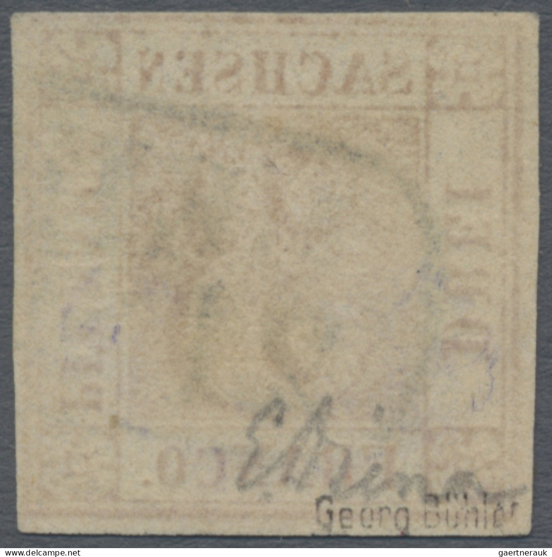 Sachsen - Marken Und Briefe: 1850, 3 Pfennige Lebhaftrot, Platte III, Position 1 - Sachsen