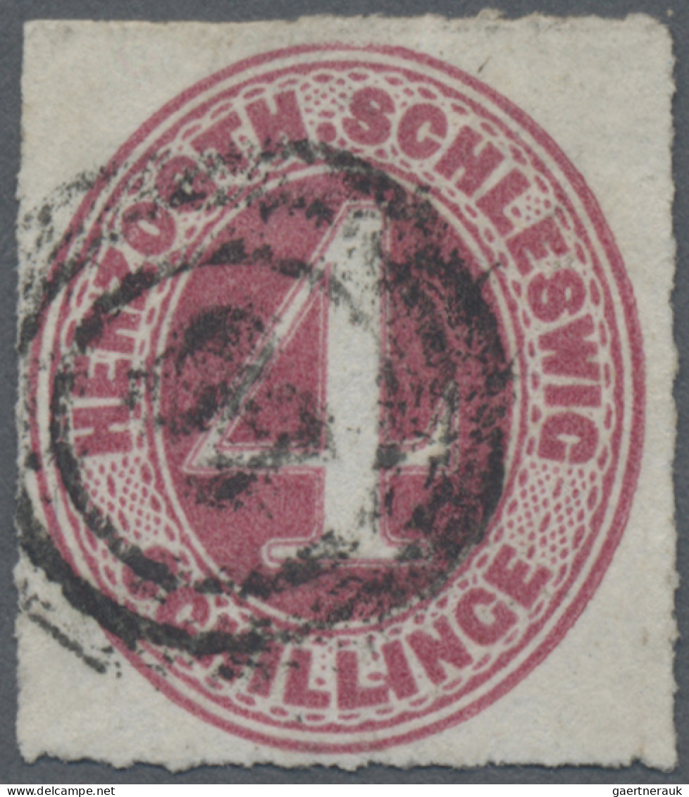 Schleswig-Holstein - Marken Und Briefe: 1864, 4 S Kaminrot, Guter Durchstich, En - Autres & Non Classés