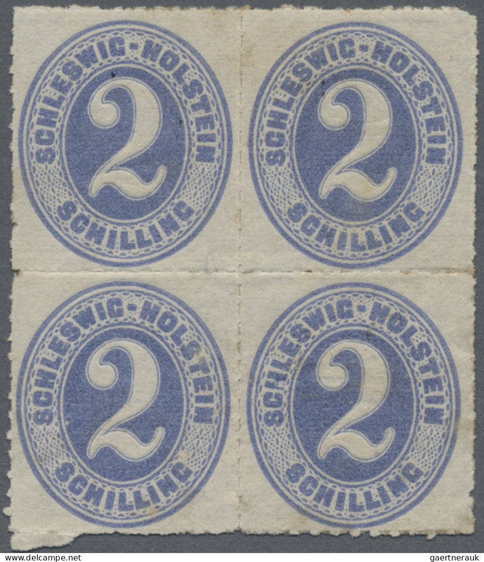 Schleswig-Holstein - Marken Und Briefe: 1865, 2 S Grauultramarin, Ungebrauchter - Other & Unclassified
