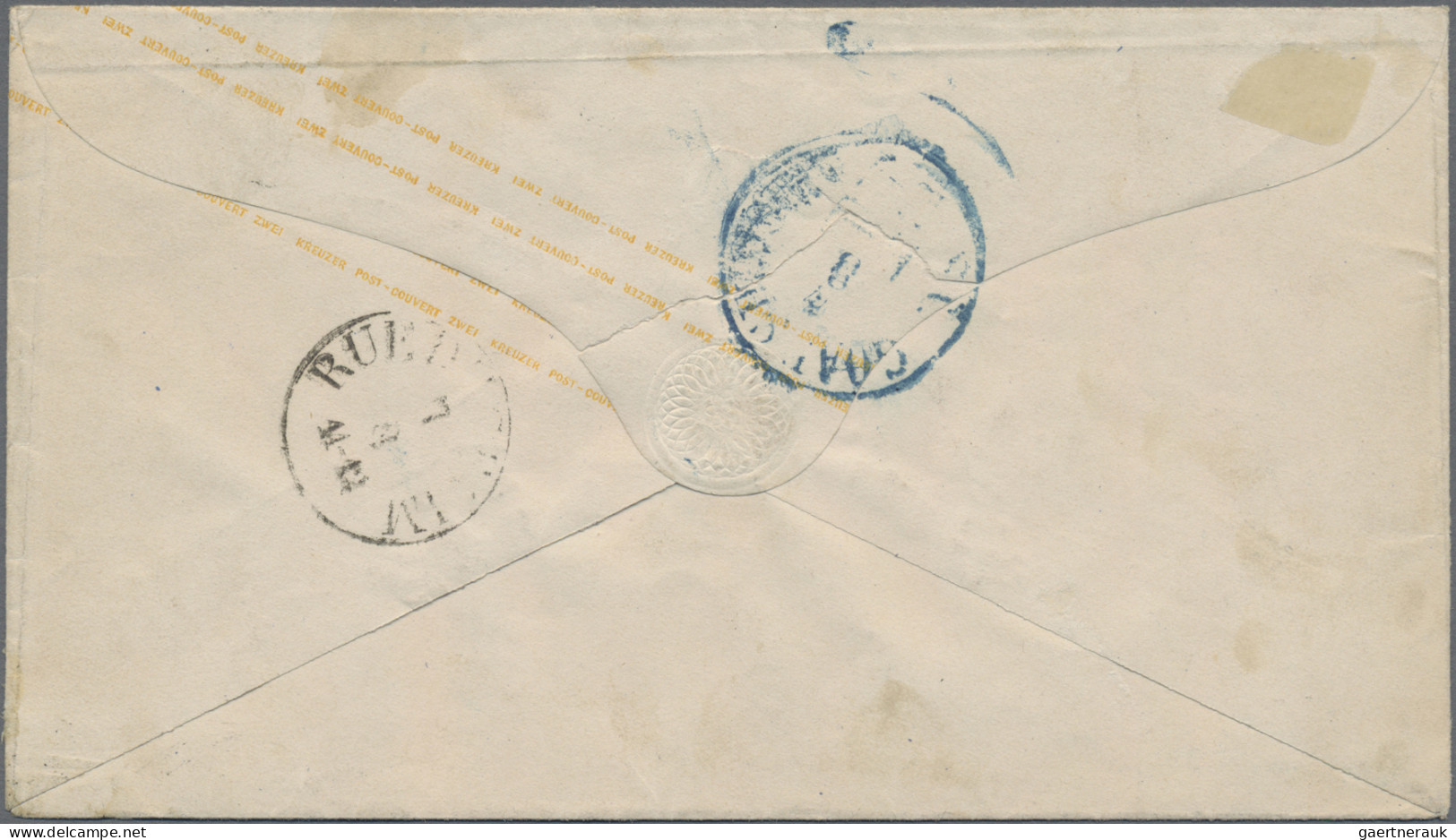 Thurn & Taxis - Ganzsachen: 1863/1866, 2 Kr Gelb Ganzsachenumschlag Mit Zusatzfr - Other & Unclassified