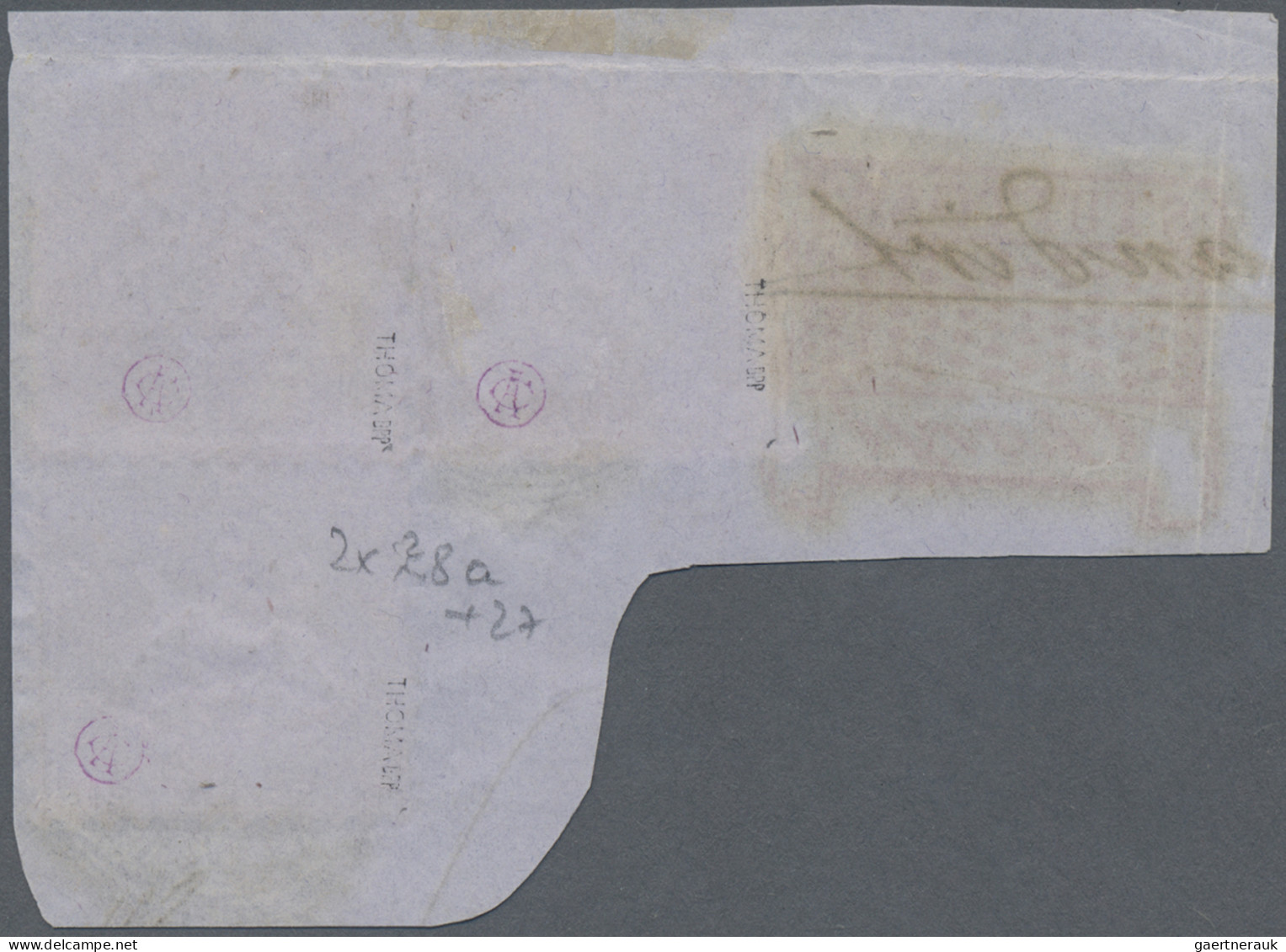 Württemberg - Marken Und Briefe: 1863, 6 Kr Blau Zusammen Mit Zwei Exemplaren Zu - Other & Unclassified