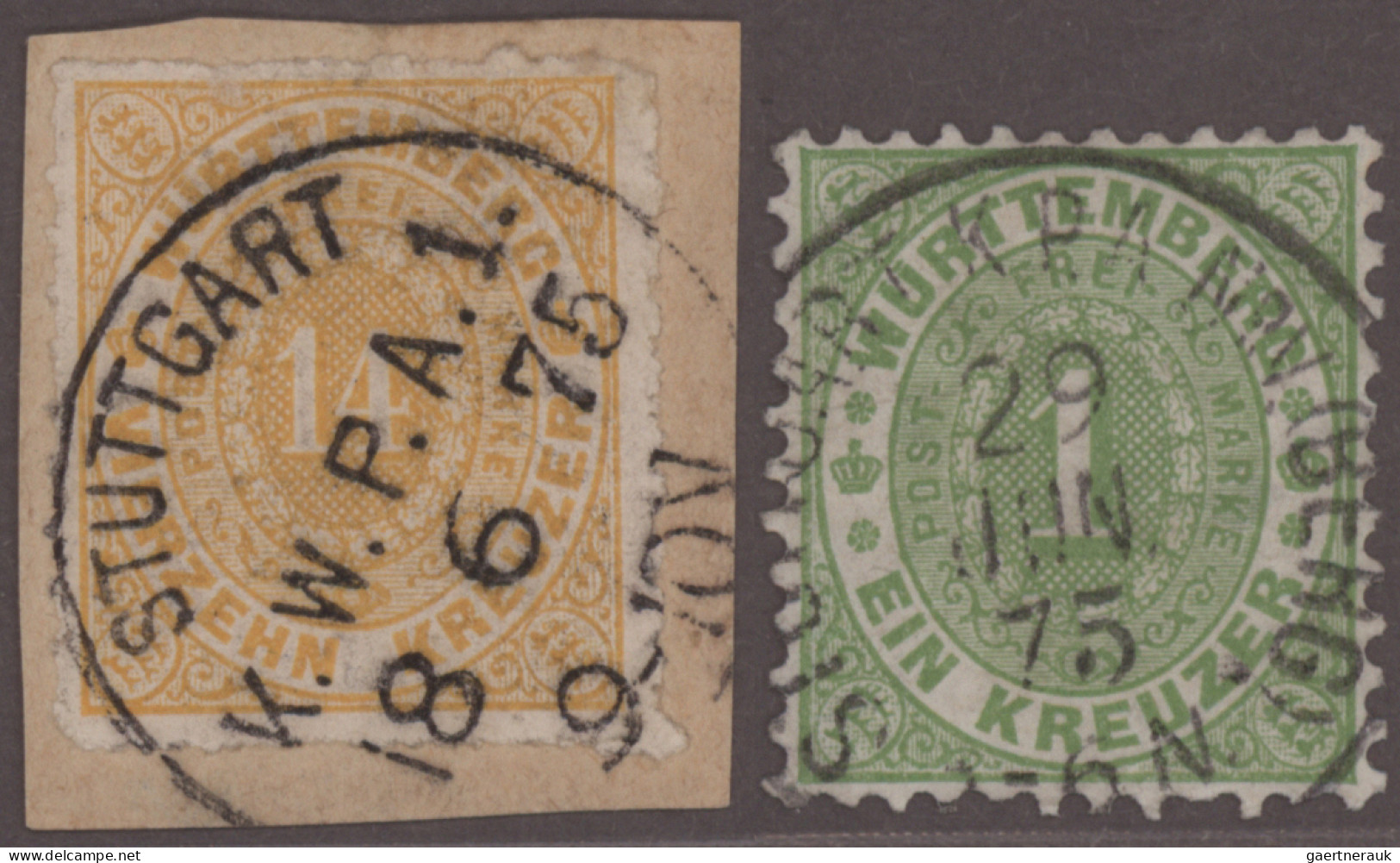 Württemberg - Stempel: STUTTGART K.W.P.A.1 Bzw. STUTTGART K.P.A.N.V (BERG), Zent - Altri & Non Classificati