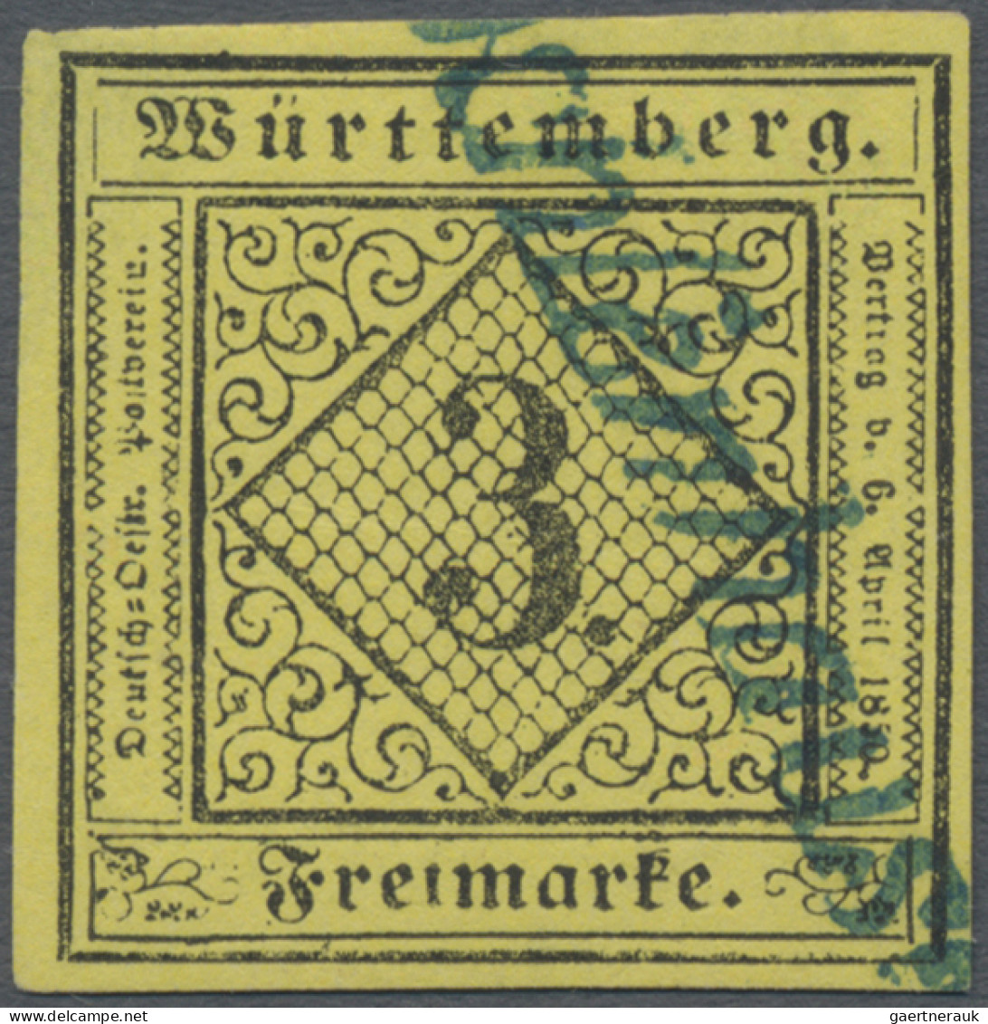 Württemberg - Langstempel, Einzeilig: V. OCHSENHAUSEN, L 1 Blau, Zentriert Bzw. - Other & Unclassified