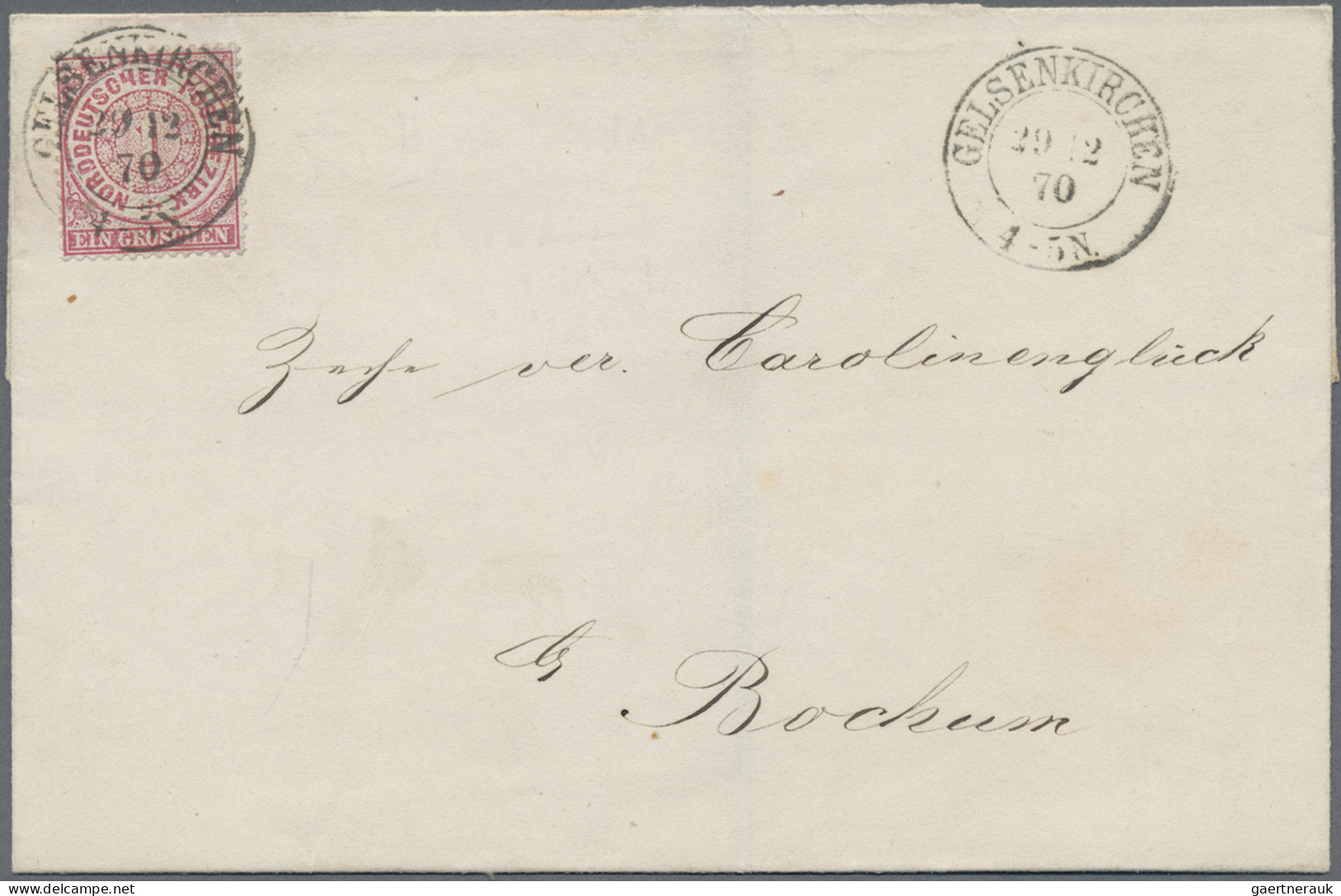 Norddeutscher Bund - Marken Und Briefe: 1869, 1 Gr Karminrot Mit PF: "H In NORDD - Otros & Sin Clasificación