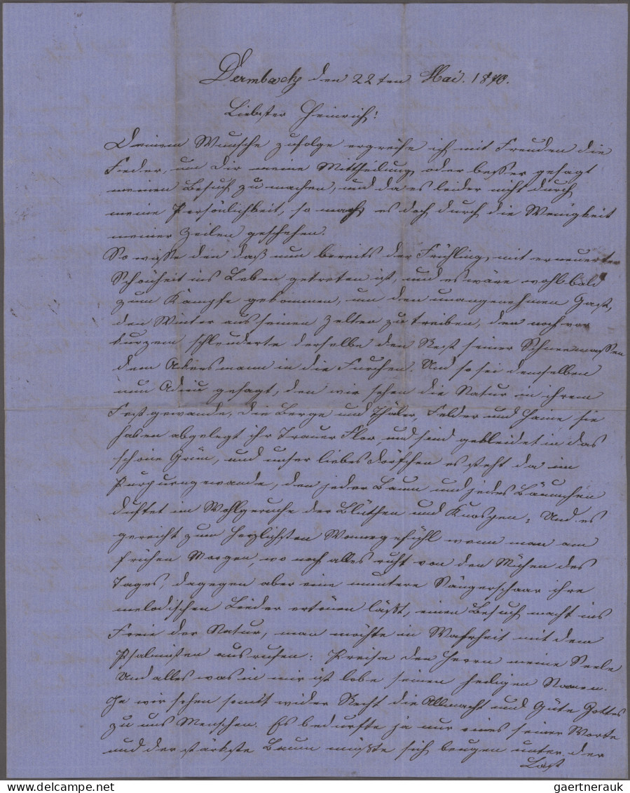 Norddeutscher Bund - Marken Und Briefe: 1870, Innendienstmarke 10 Gr. Grau Mit V - Autres & Non Classés