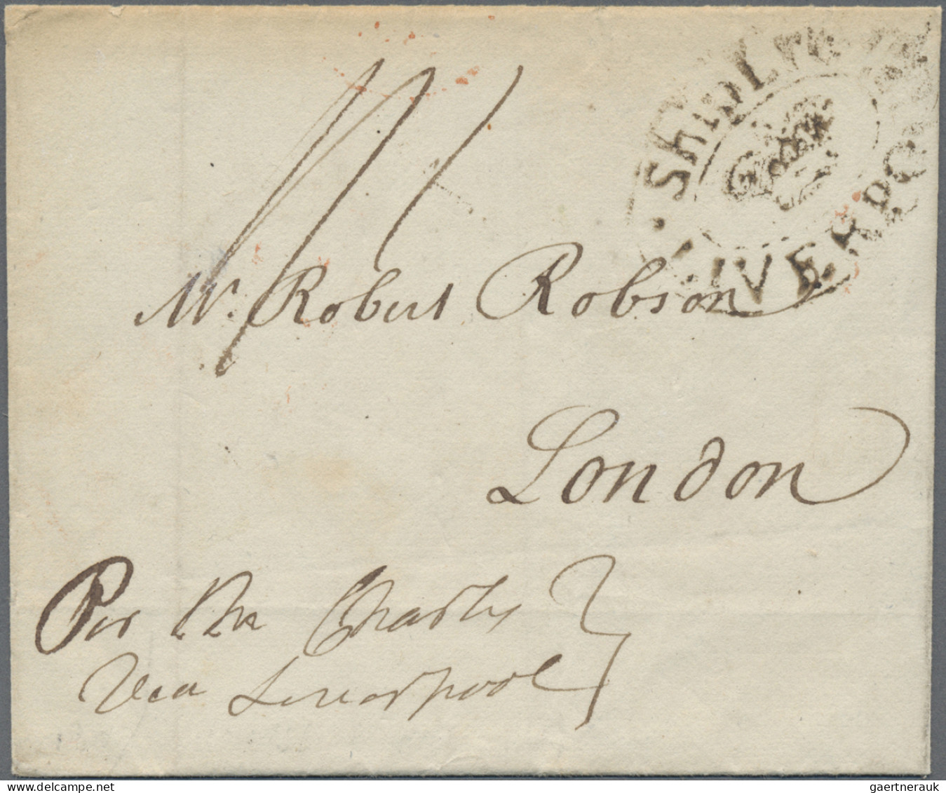 Transatlantikmail: 1803 Entire From Nourse, Boston To London Via Liverpool, Date - Autres - Europe