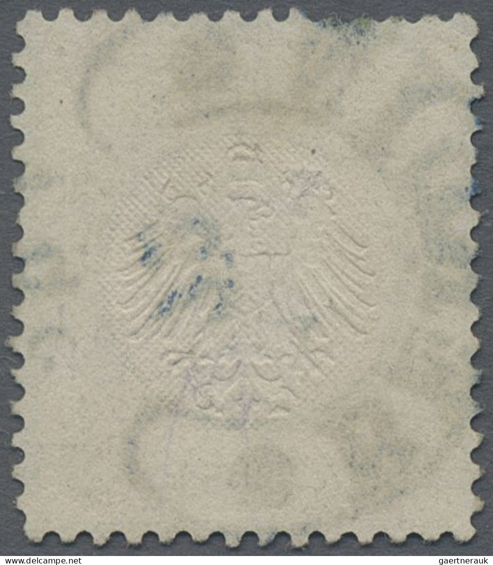 Deutsches Reich - Brustschild: 1872, Kleiner Schild ⅓ Gr. Gelblichgrün, Farbfris - Oblitérés