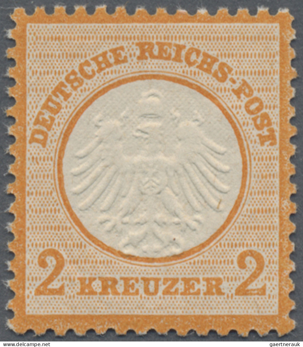 Deutsches Reich - Brustschild: 1872, 2 Kr Orange, Hervorragend Gezähntes, Farbfr - Ungebraucht