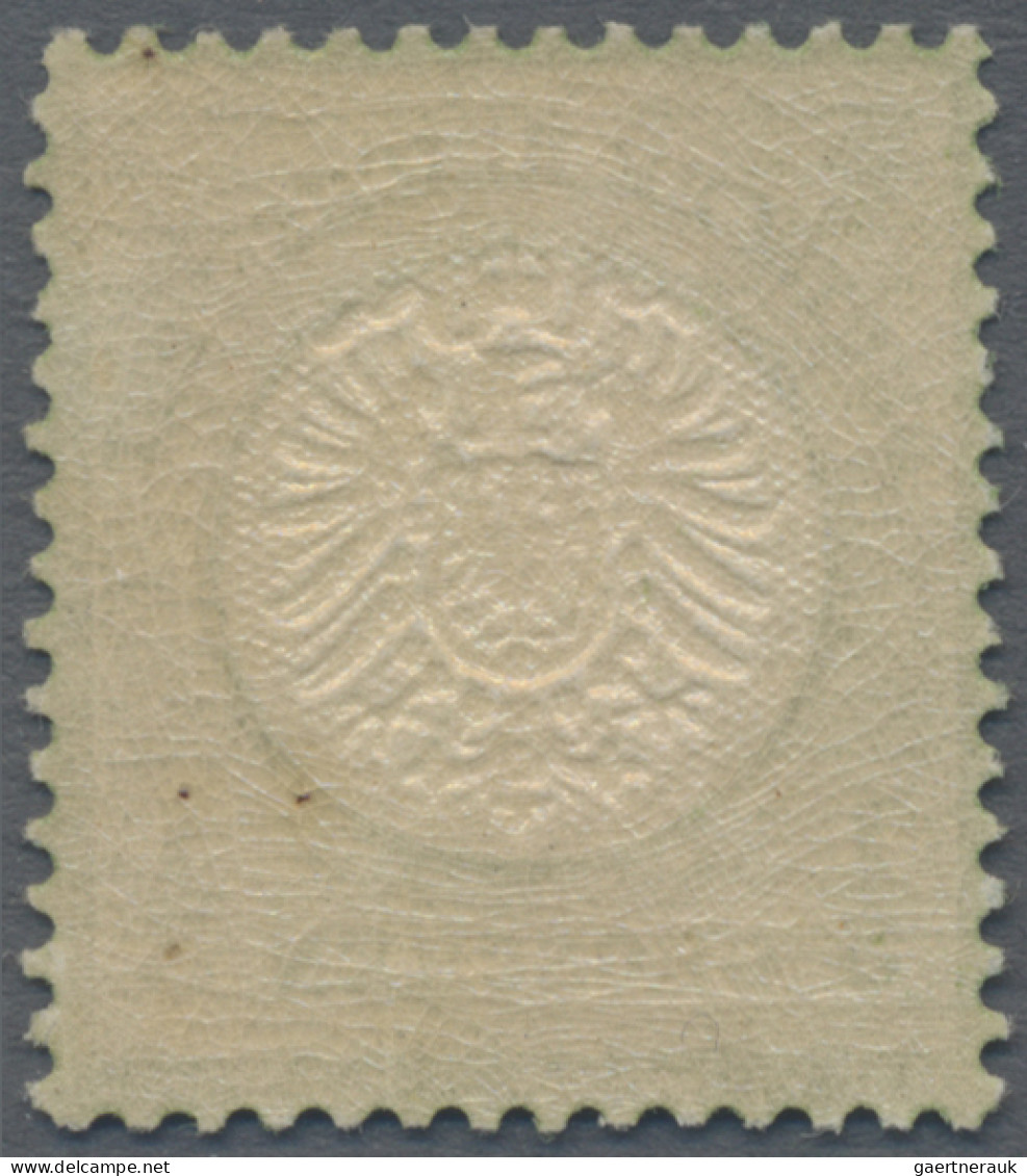 Deutsches Reich - Brustschild: 1872, Großer Schild ⅓ Gr. Dunkelolivgrün, Farbtie - Nuevos