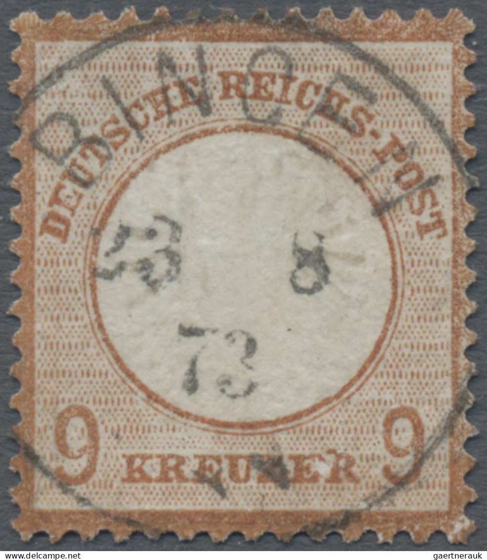 Deutsches Reich - Brustschild: 1872, Großer Schild 9 Kr. Mittelrötlichbraun, Sau - Usati