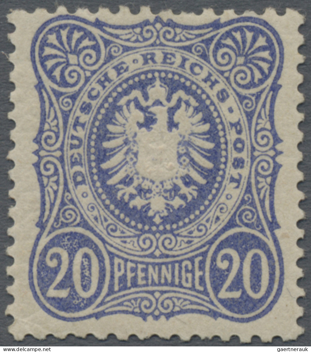 Deutsches Reich - Pfennige: 1875, 20 Pfennige Hell- Bis Dunkelultramarin, In Ung - Neufs