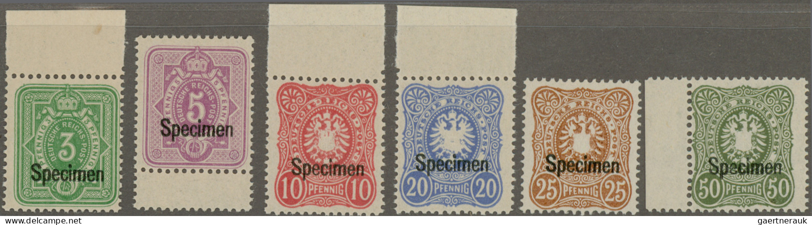 Deutsches Reich - Pfennig: 1886, Kompletter, Postfrischer SPECIMEN-Satz, Mi. 1.0 - Unused Stamps