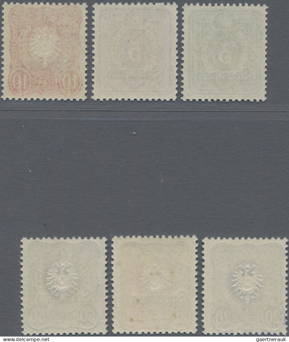 Deutsches Reich - Pfennig: 1886, "PFENNIG", Kompletter SPECIMEN-Satz Mi.Nr.: 39 - Unused Stamps