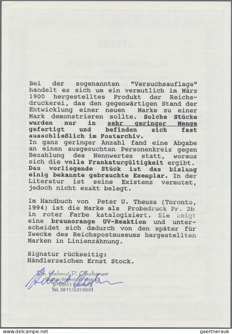 Deutsches Reich - Germania: 1900, 1 Mk. Bis 5 Mk. Reichspost Mit Weiter LINIENZÄ - Lettres & Documents