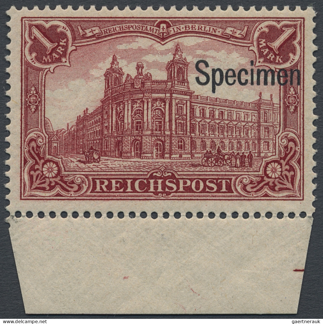 Deutsches Reich - Germania: 1900, 1 M. Reichspost In Der Guten Farbvariante Dunk - Unused Stamps