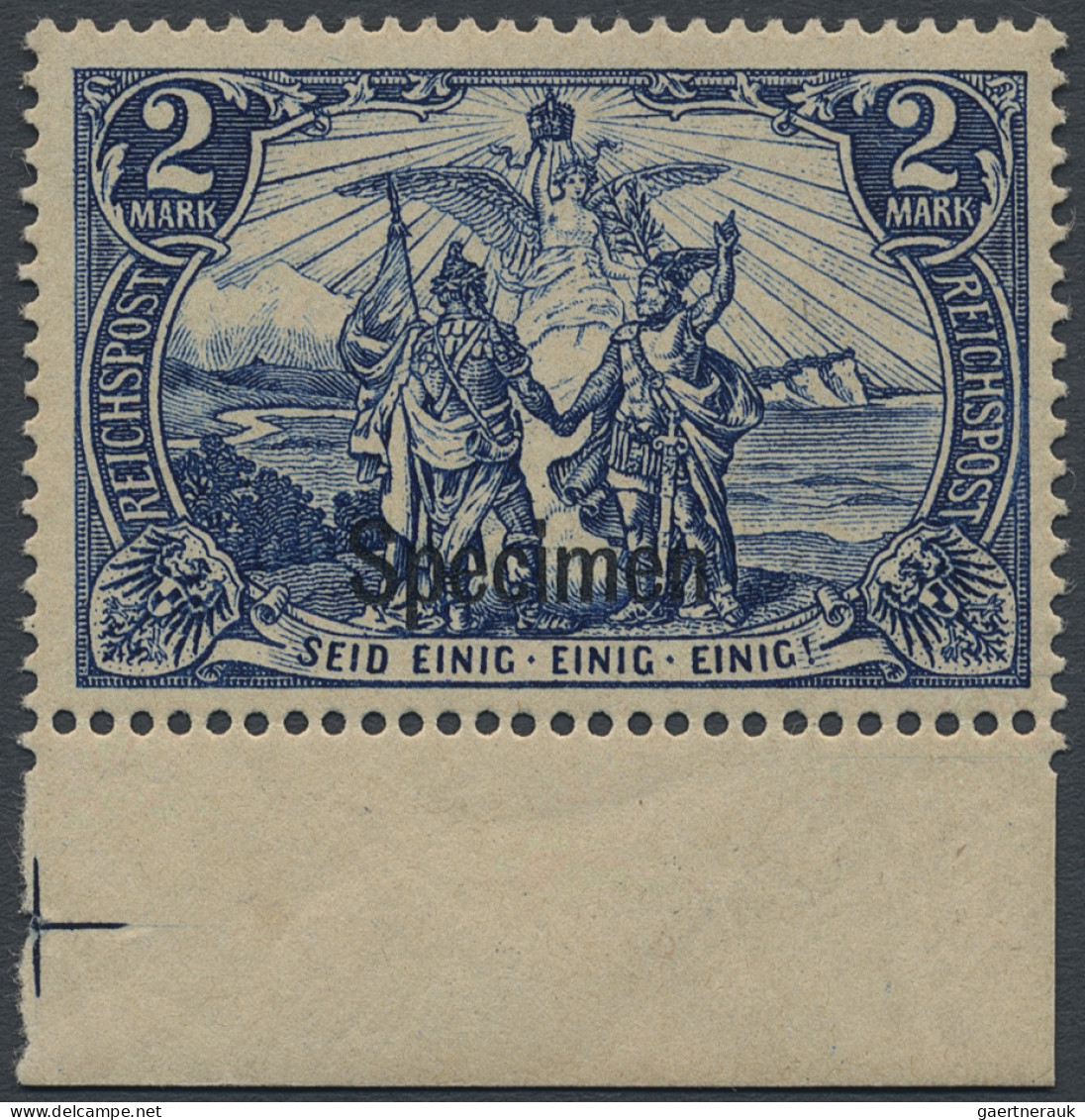 Deutsches Reich - Germania: 1900, 2 M. Reichspost Schwärzlichultramarin, Postfri - Unused Stamps